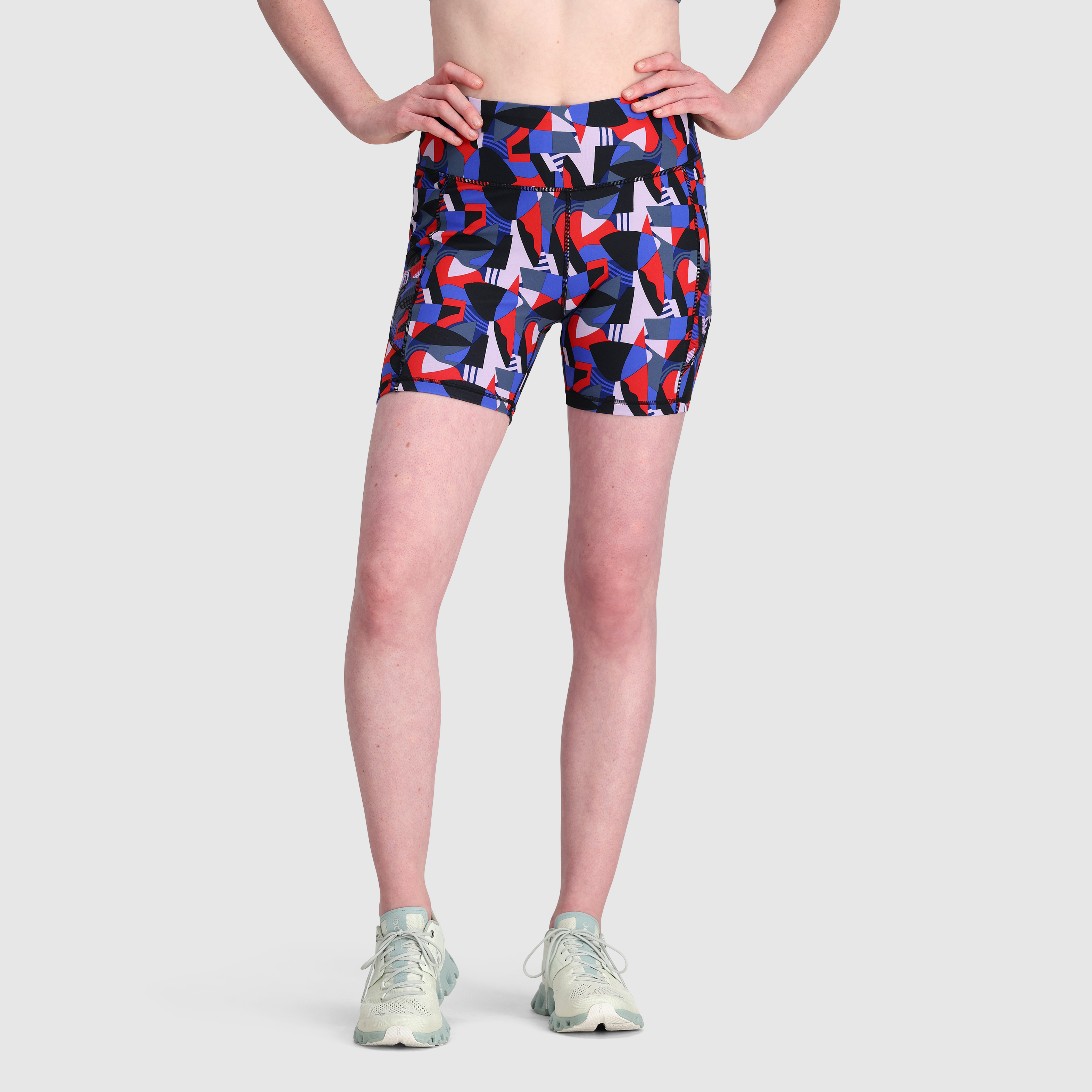 Women's 6\" Printed Athletic Shorts with UPF 30 & Four-Way Stretch | Ad-Vantage