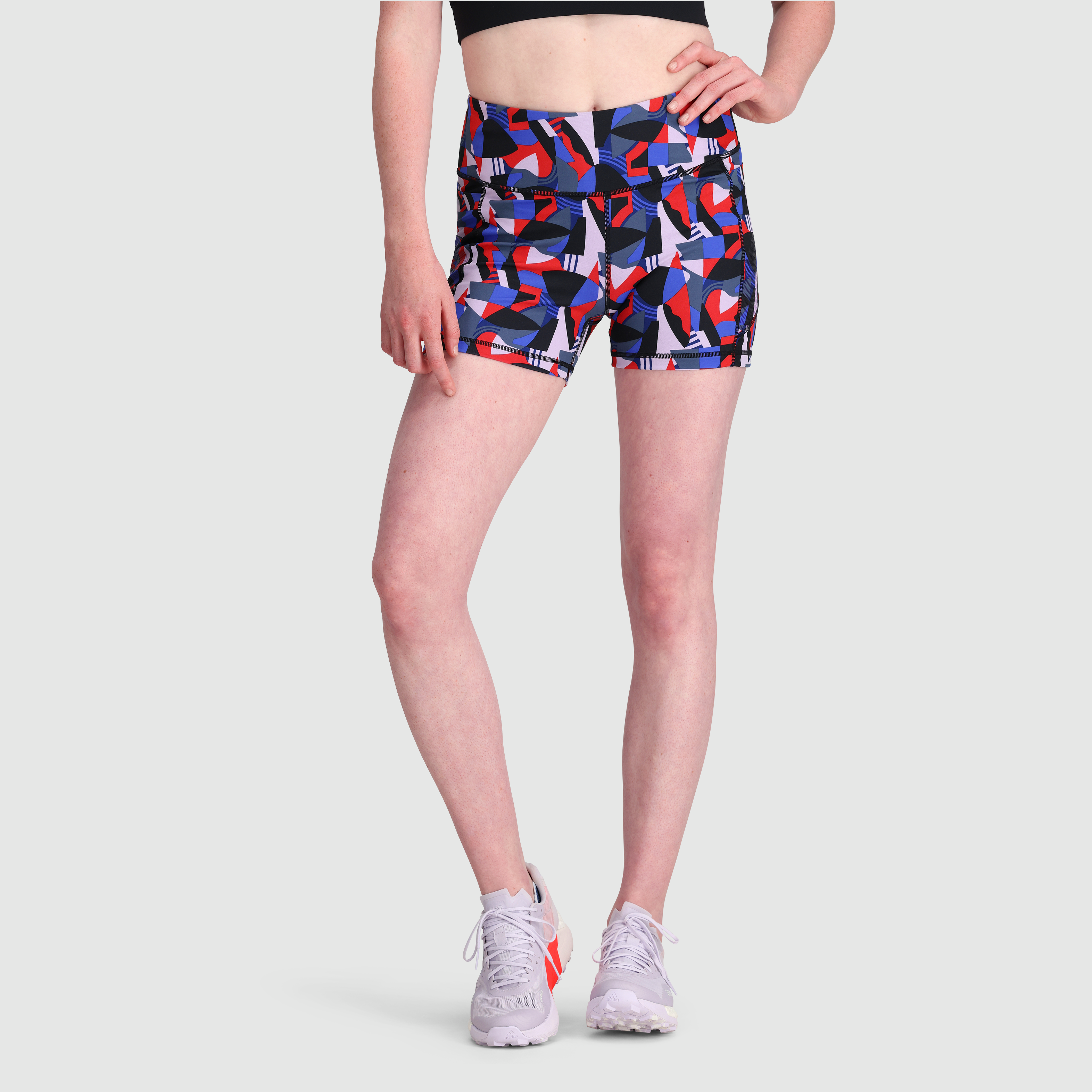 Women's 4" Printed Running Shorts with UPF 50 & Pockets | Ad-Vantage