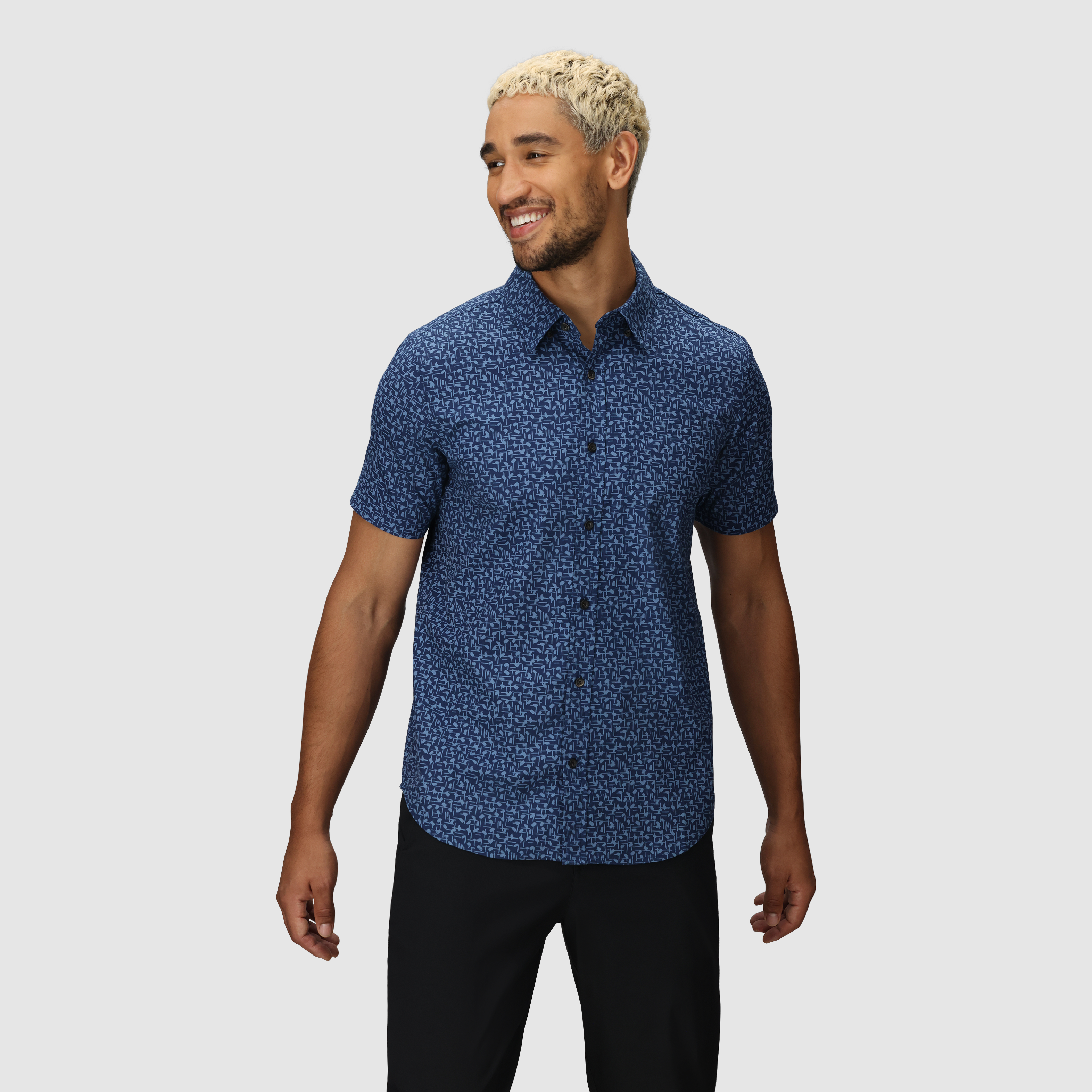 Men's Breathable Cotton Blend Short Sleeve Shirt for Outdoor & Casual | Rooftop