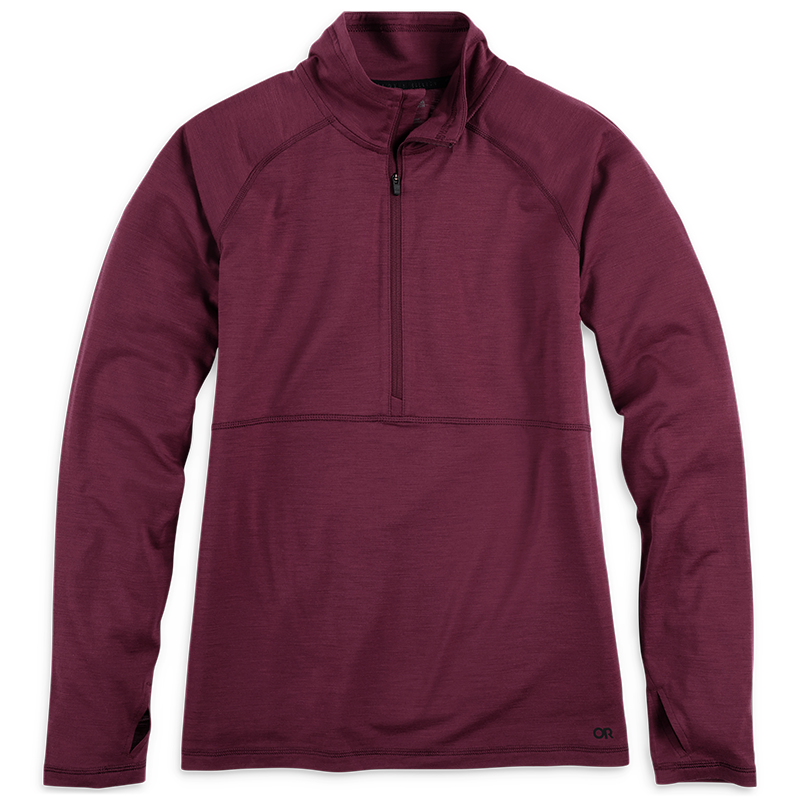 Women's Merino Wool Base Layer Half Zip - Alpine Onset 150