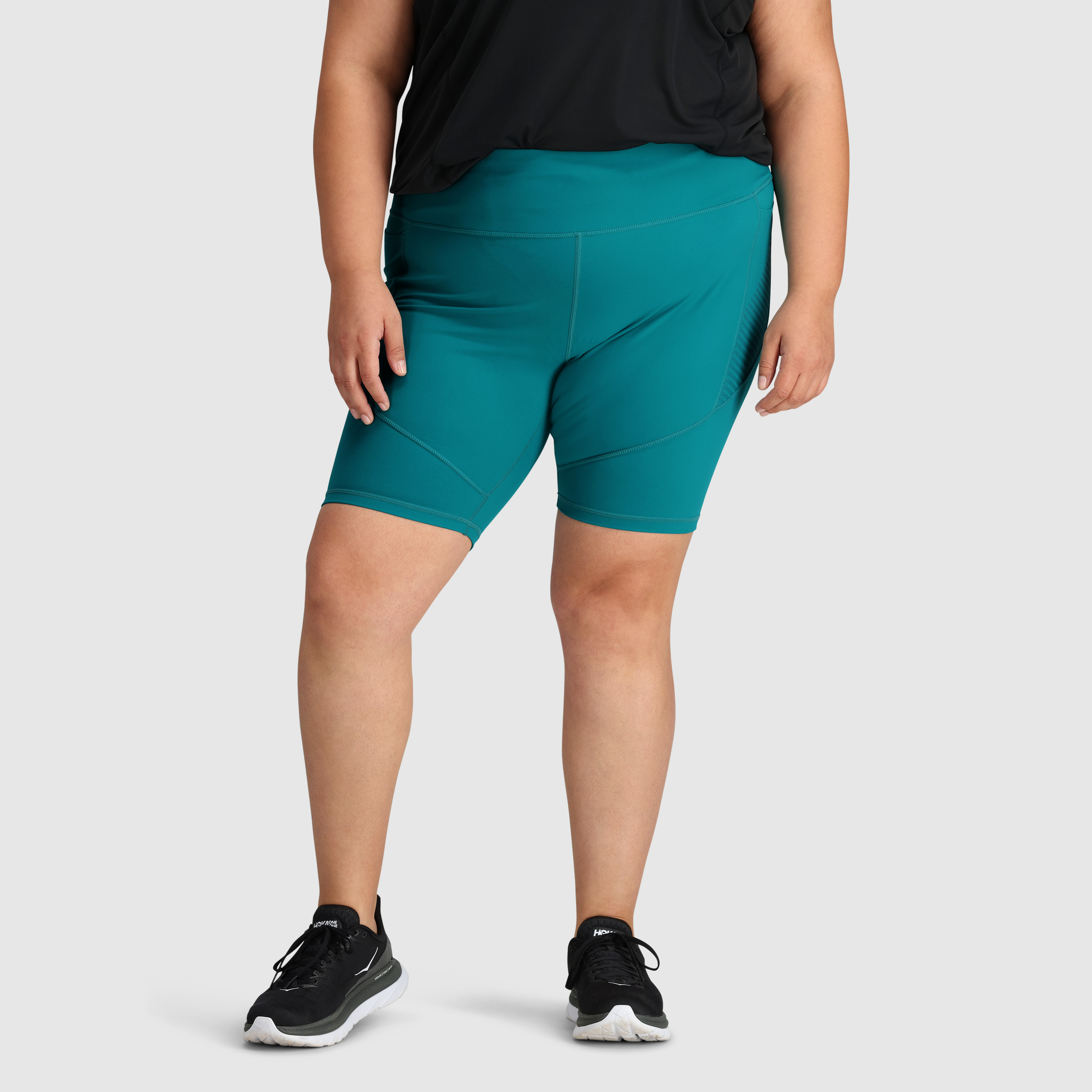 Women's 10" High-Waist Athletic Shorts with UPF 30 | Ad-Vantage