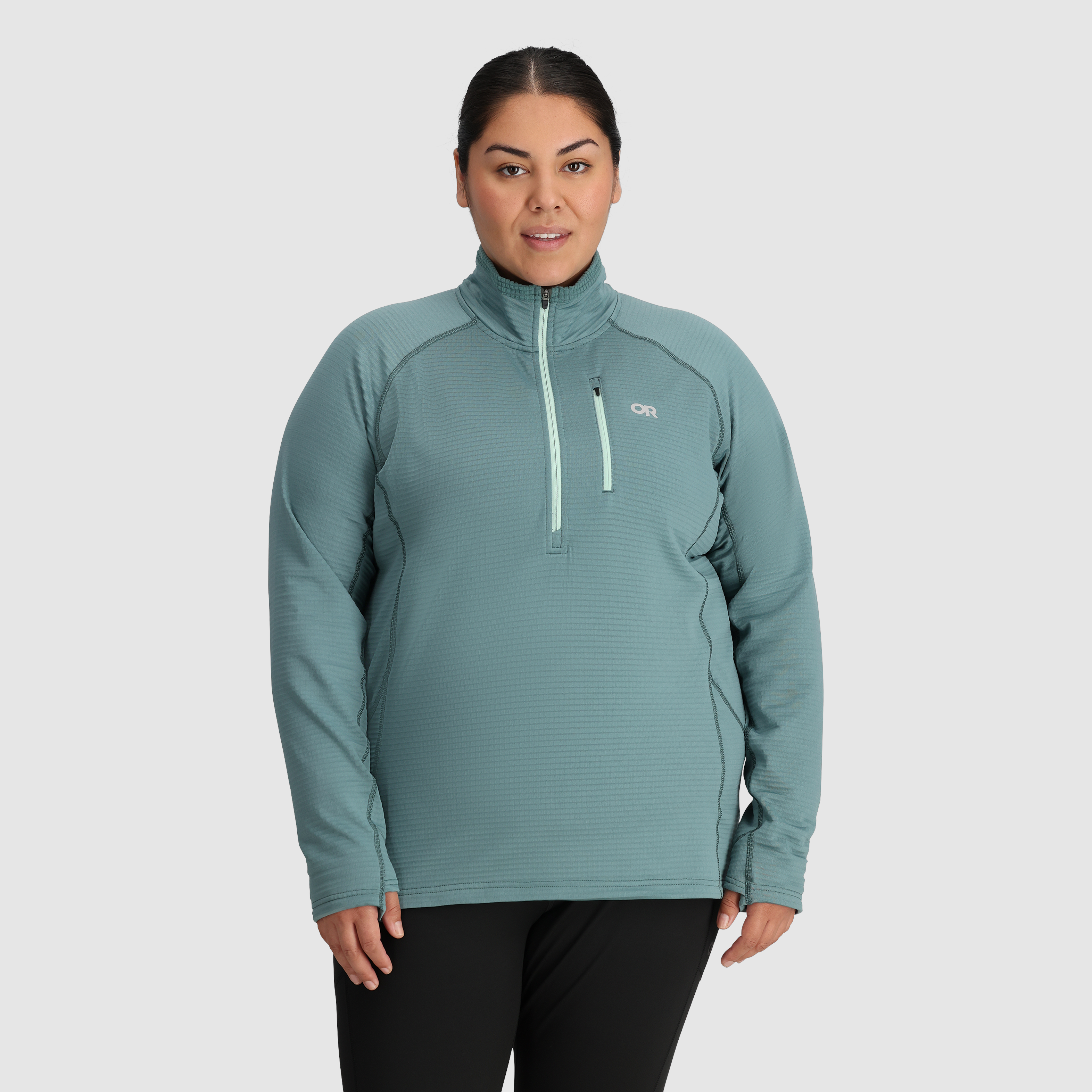 Women's Breathable Fleece Half Zip for Outdoor Activities | Vigor Grid