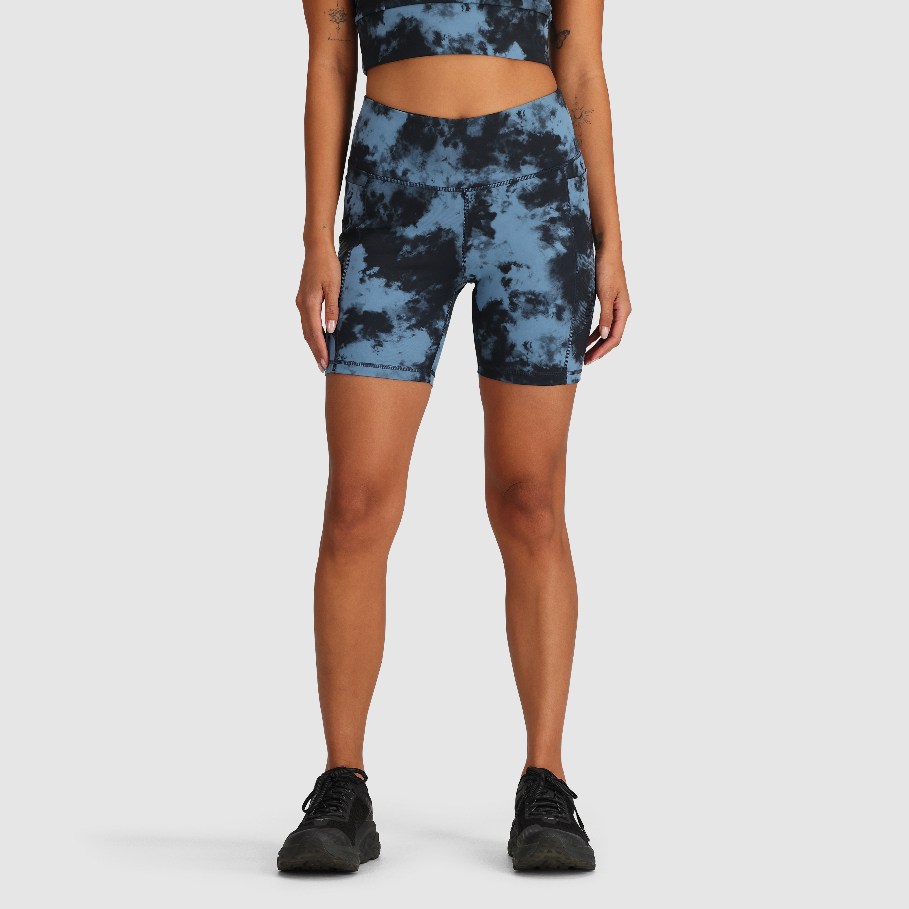 Women's 6\" Printed Athletic Shorts with UPF 30 & Four-Way Stretch | Ad-Vantage