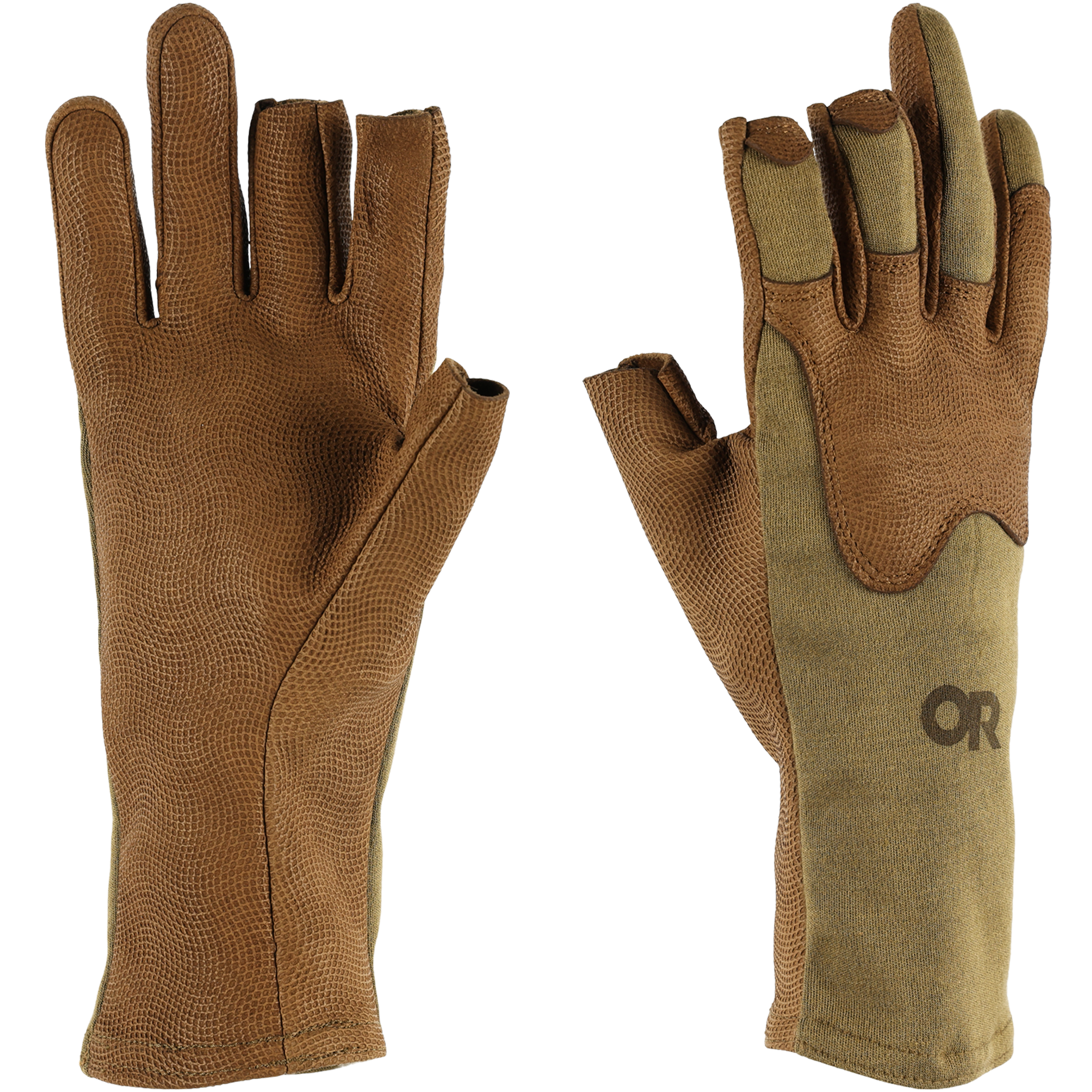 Fingerless Tactical Gloves with Leather Palm | Overlord II