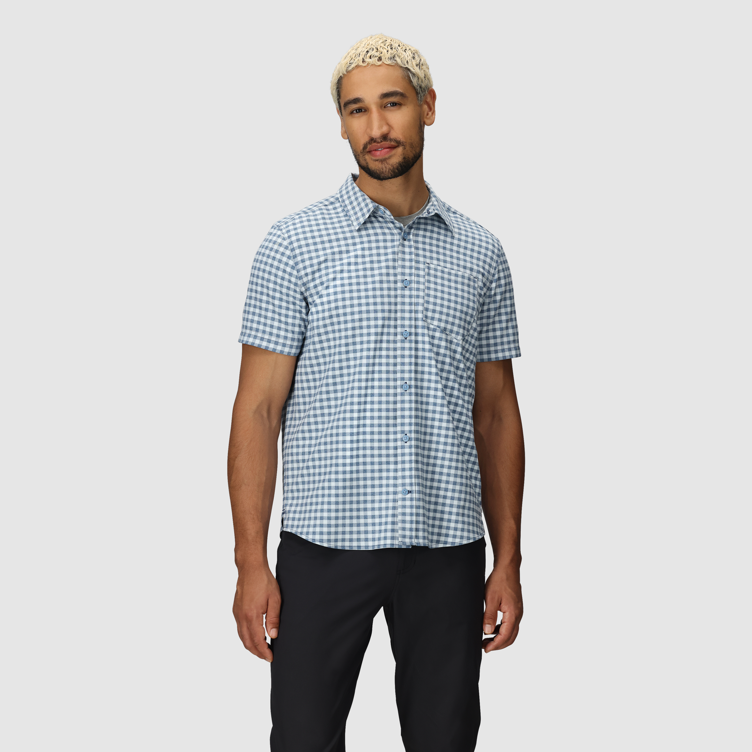 Men's Recycled Polyester Short Sleeve Shirt for Outdoor Activities | Blackbird