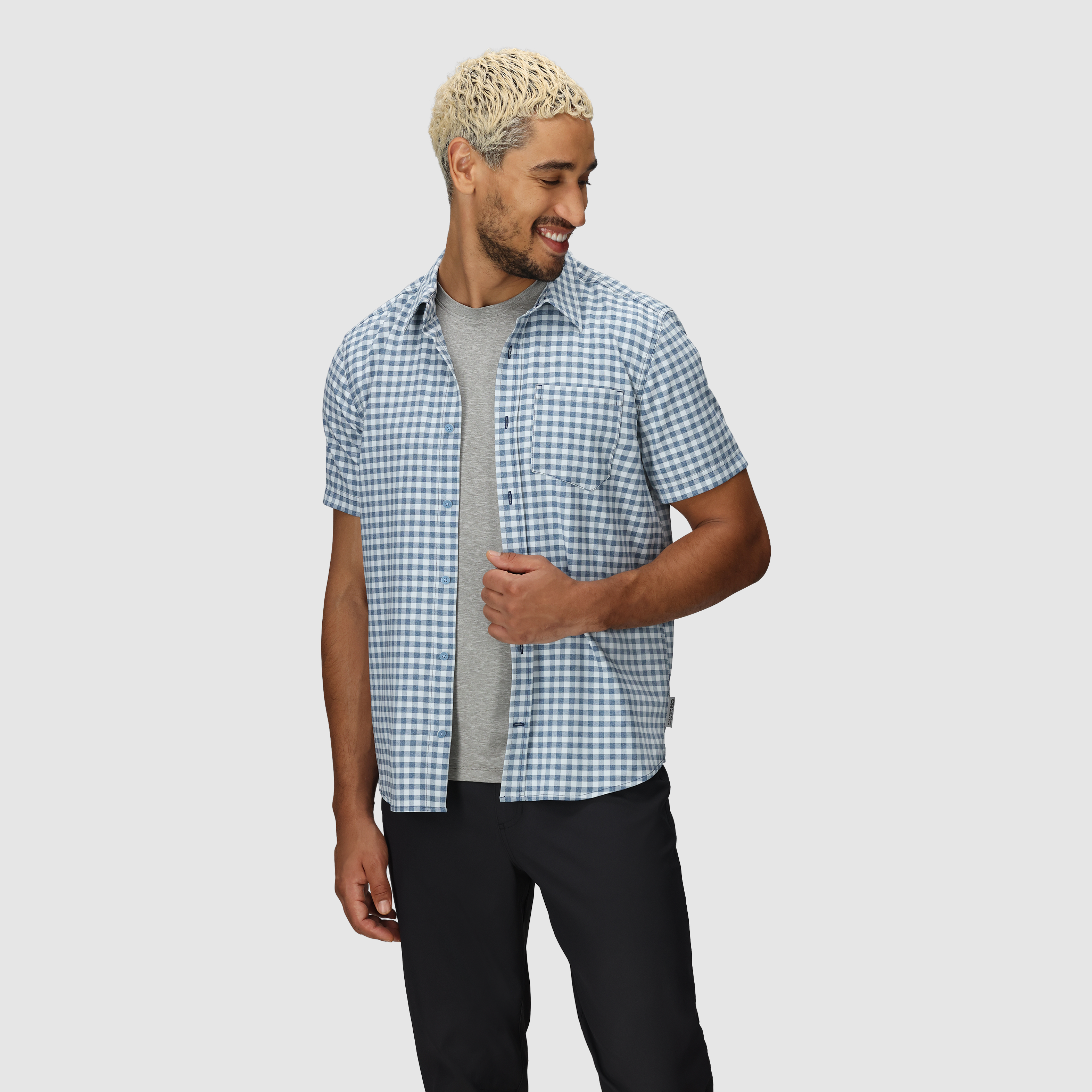 Men's Recycled Polyester Short Sleeve Shirt for Outdoor Activities | Blackbird