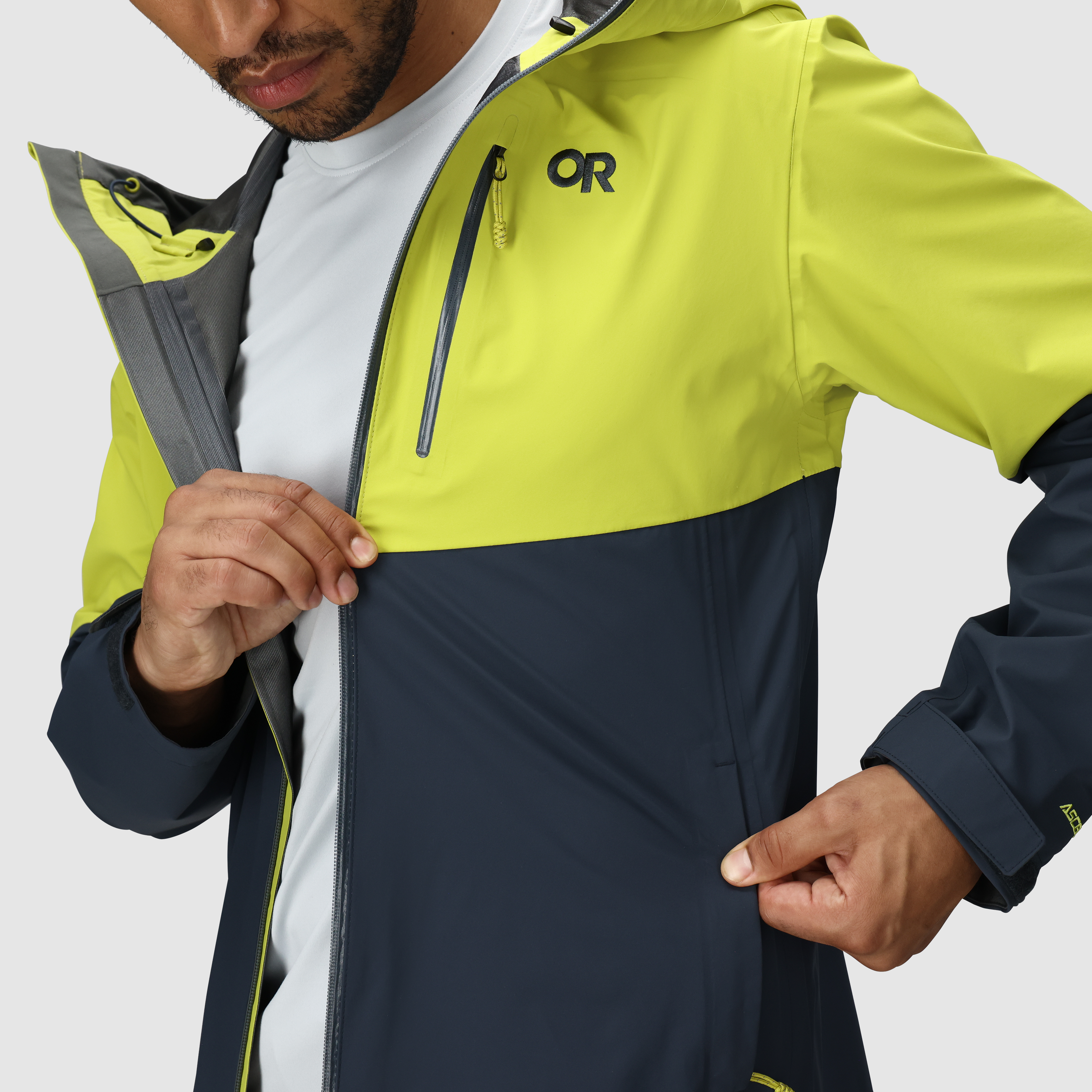 Men's Waterproof 3L Rain Jacket for Hiking & Cycling | Foray
