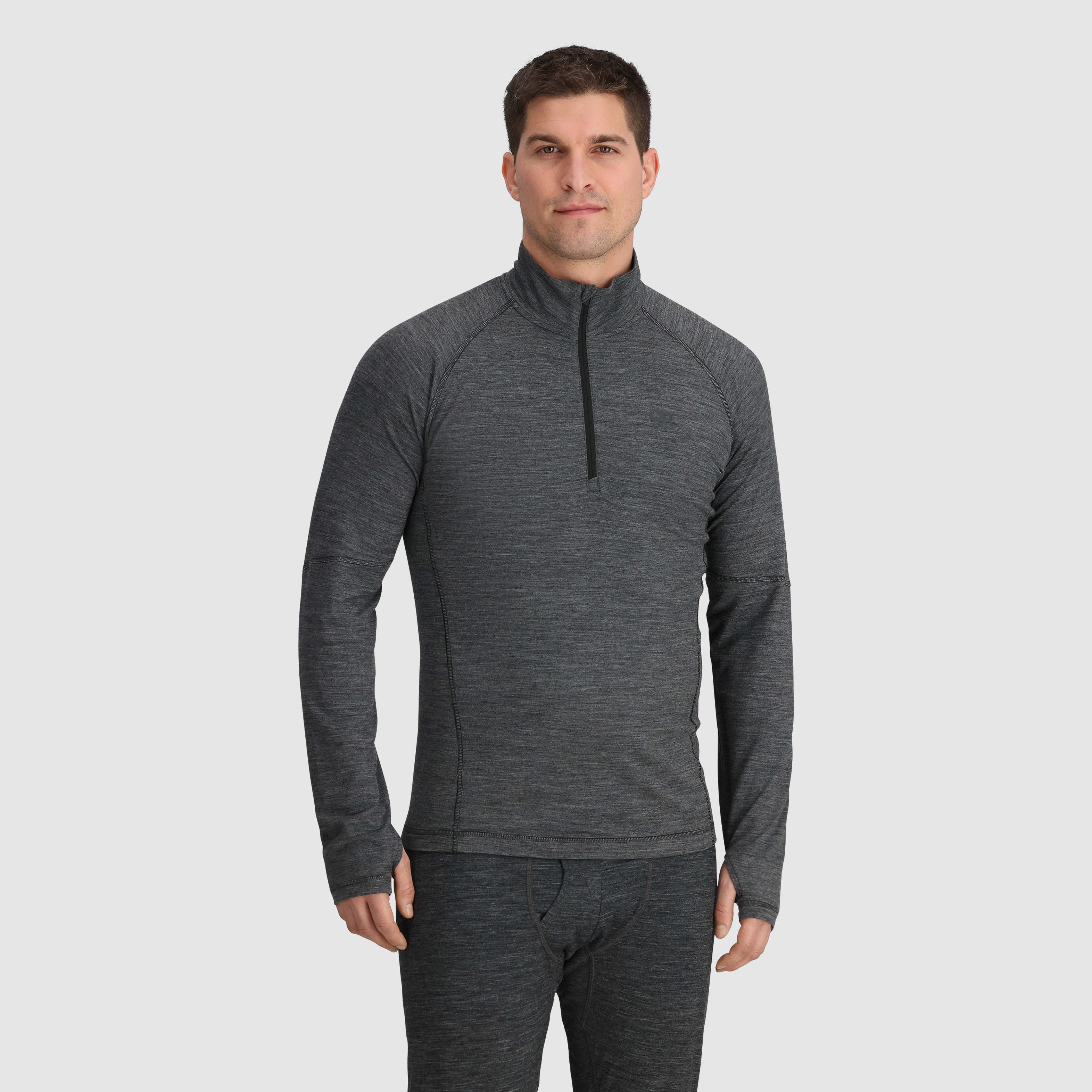 Men's Merino Wool Quarter Zip Base Layer for Hiking & Skiing | Alpine Onset