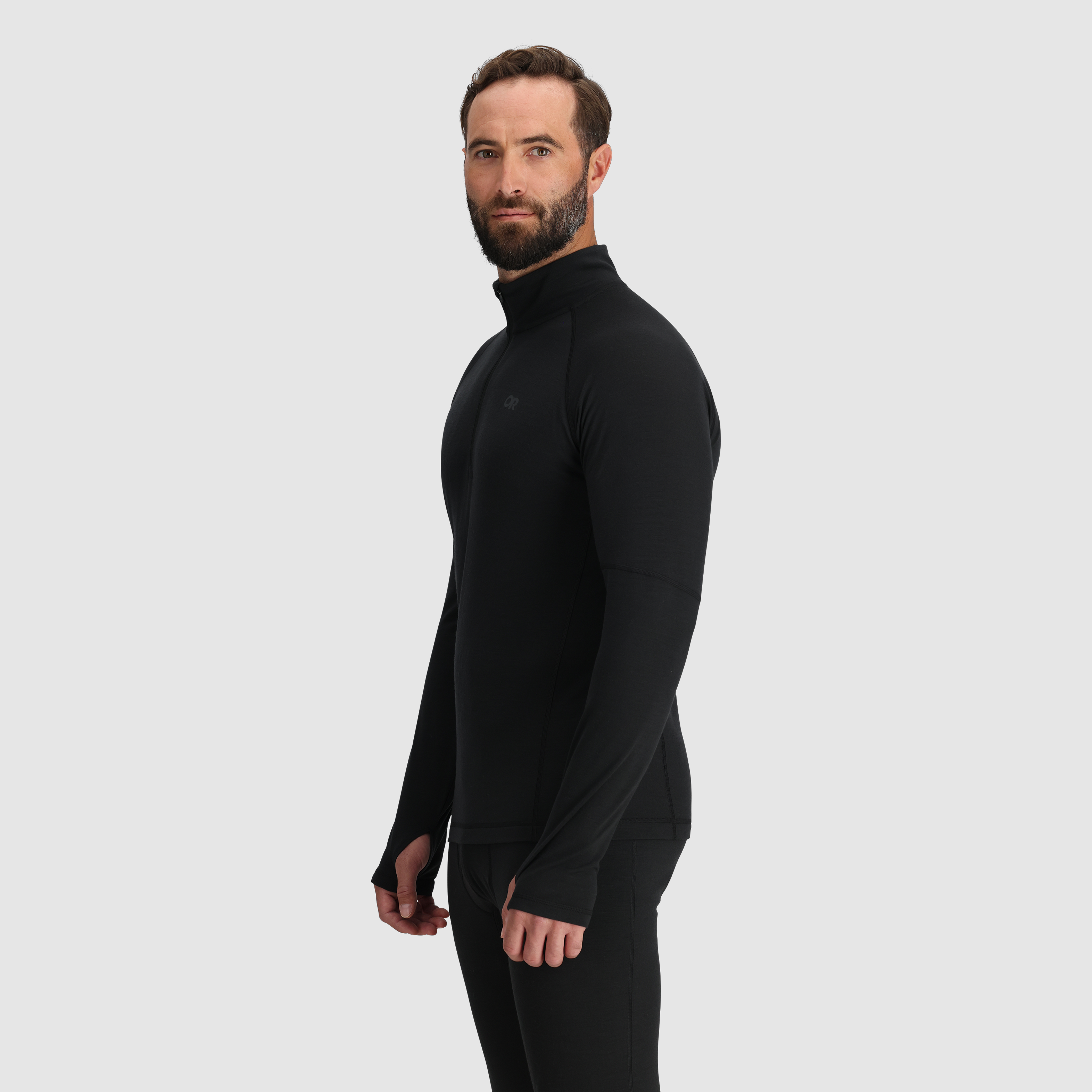 Men's Merino Wool Quarter Zip Base Layer for Hiking & Skiing | Alpine Onset