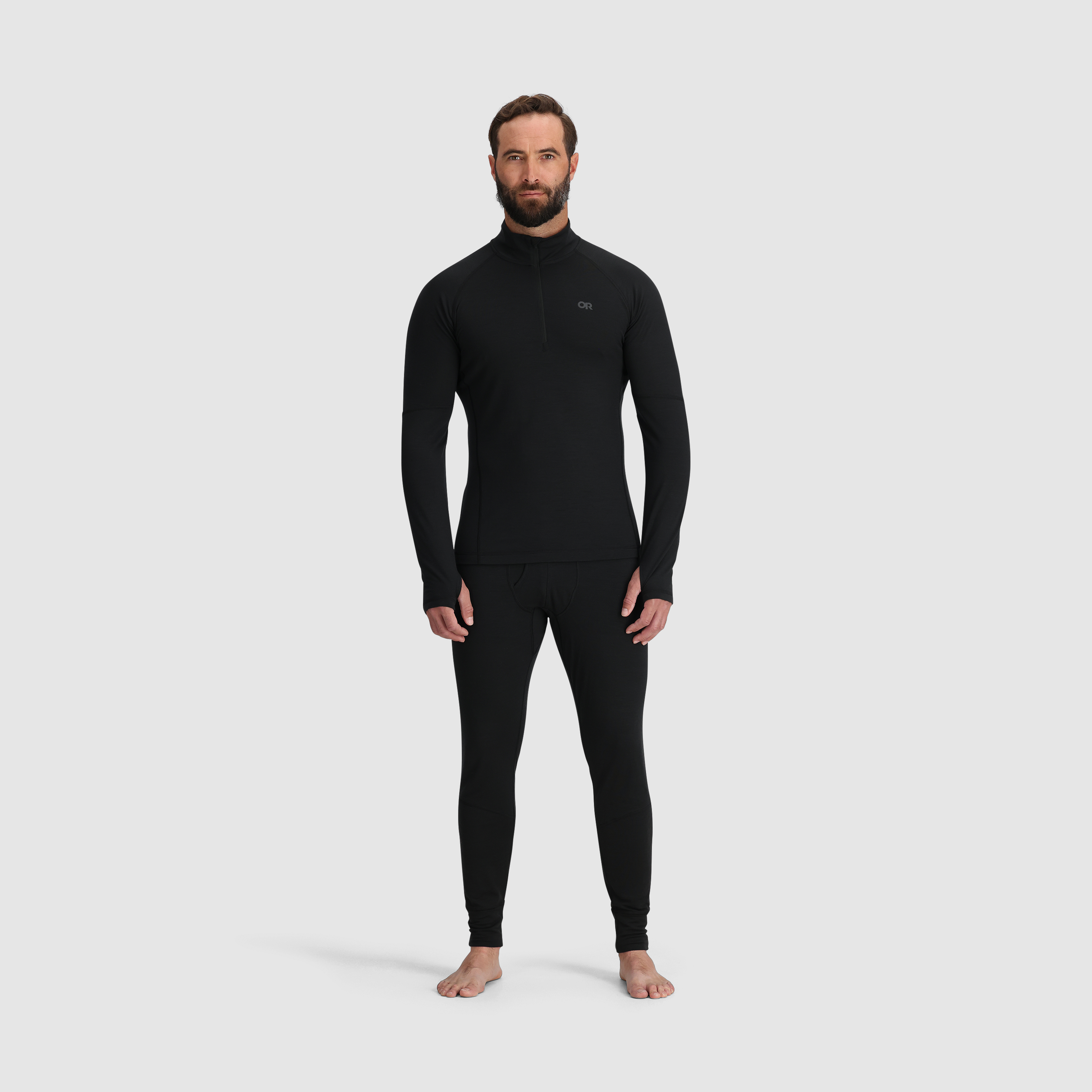 Men's Merino Wool Quarter Zip Base Layer for Hiking & Skiing | Alpine Onset