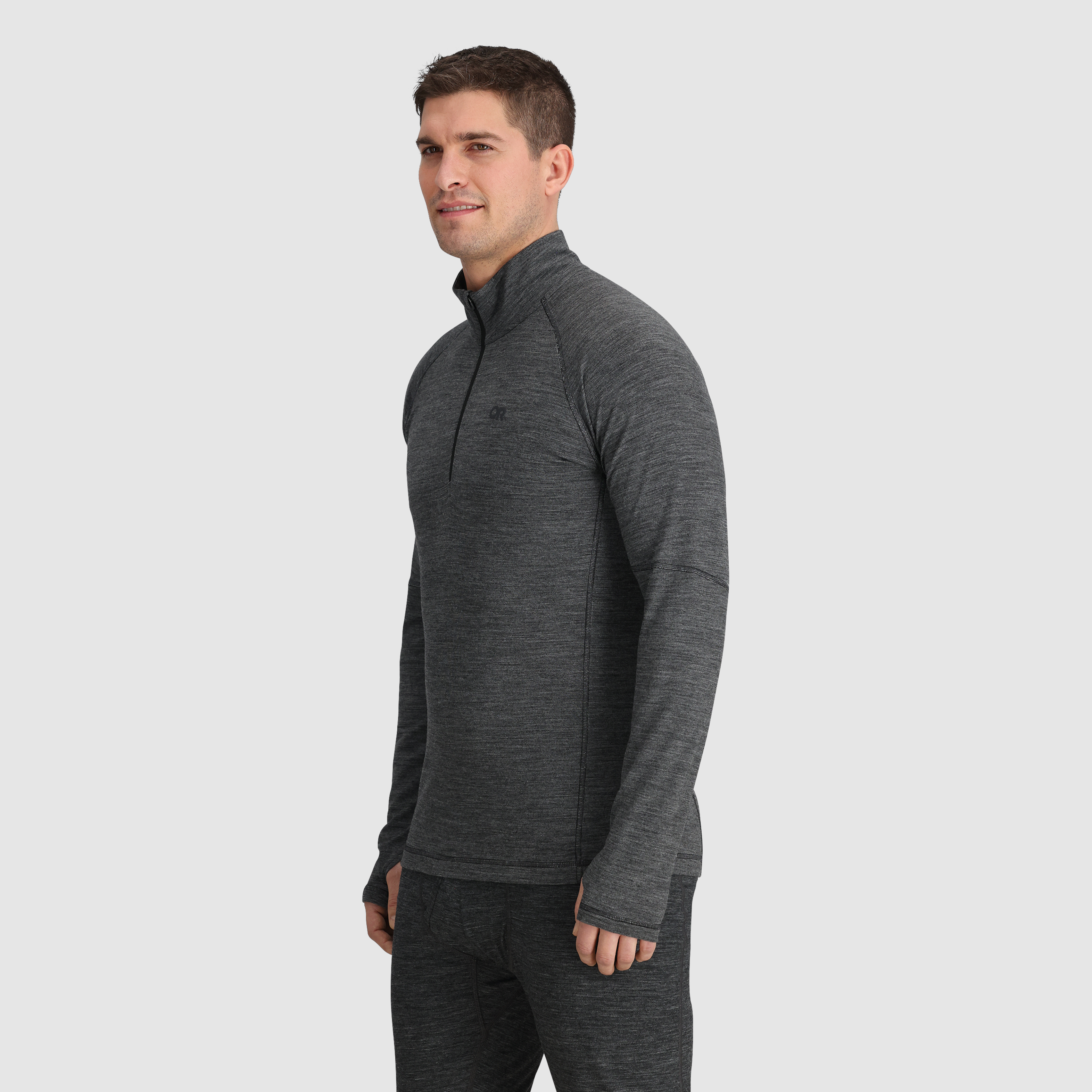 Men's Merino Wool Quarter Zip Base Layer for Hiking & Skiing | Alpine Onset