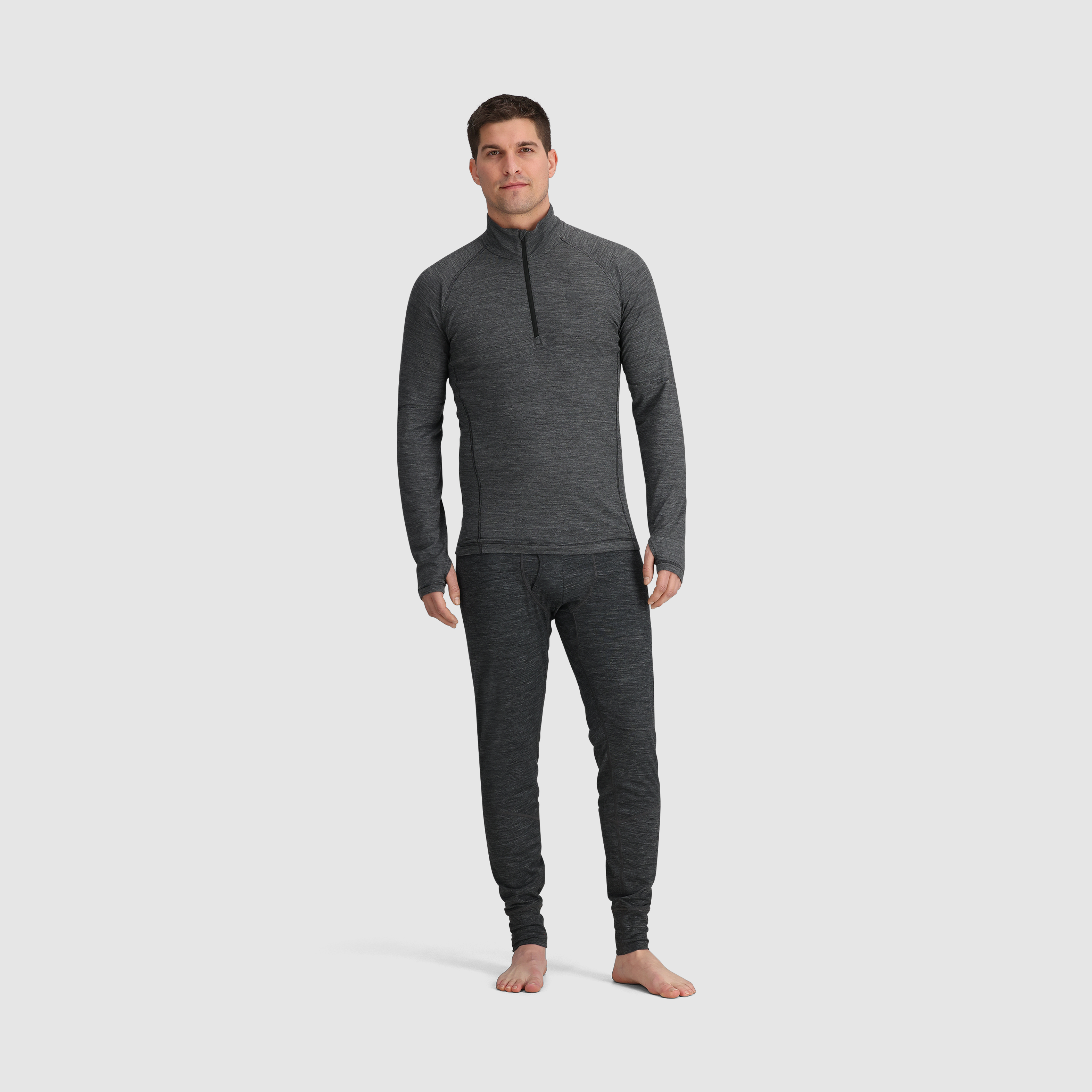 Men's Merino Wool Quarter Zip Base Layer for Hiking & Skiing | Alpine Onset