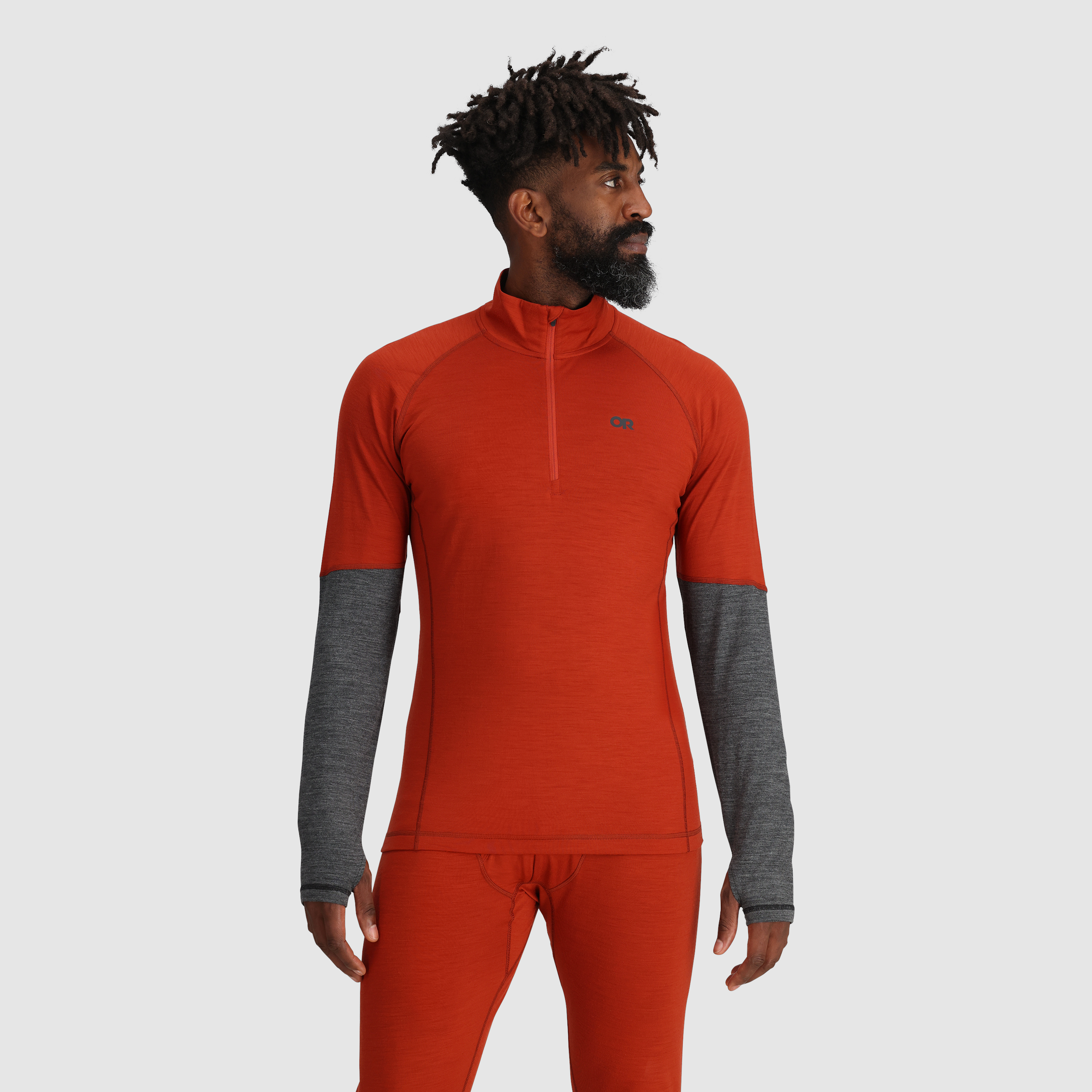 Men's Merino Wool Quarter Zip Base Layer for Hiking & Skiing | Alpine Onset