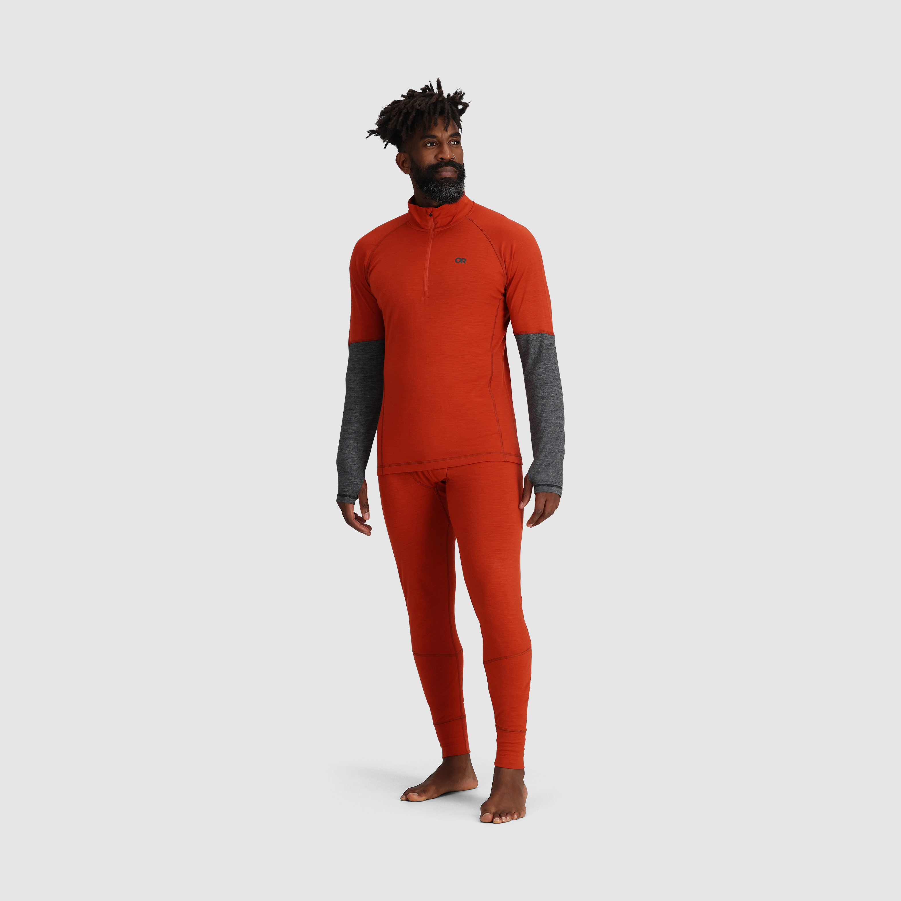 Men's Merino Wool Quarter Zip Base Layer for Hiking & Skiing | Alpine Onset