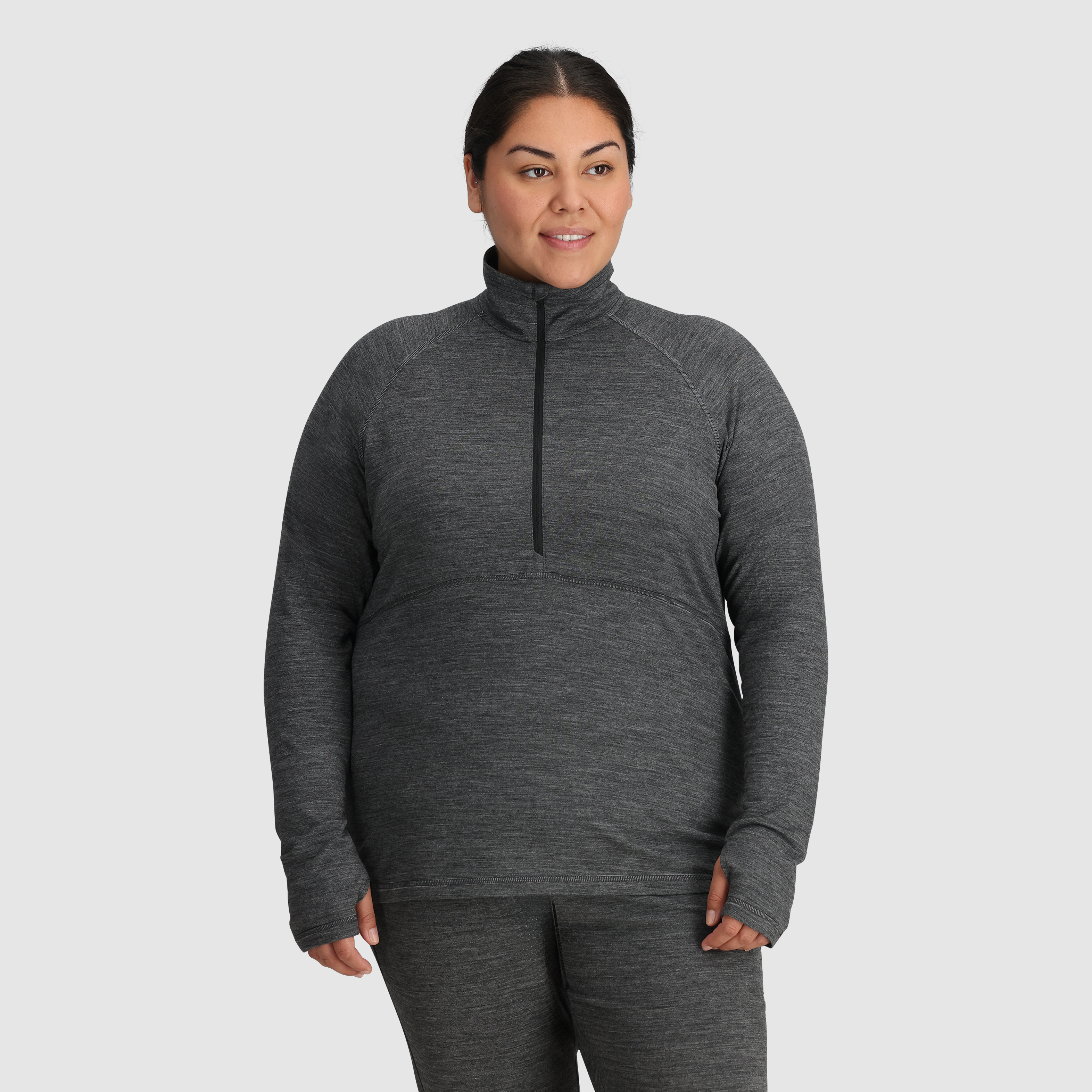 Women's Merino Wool Base Layer Half Zip for Hiking & Skiing | Alpine Onset
