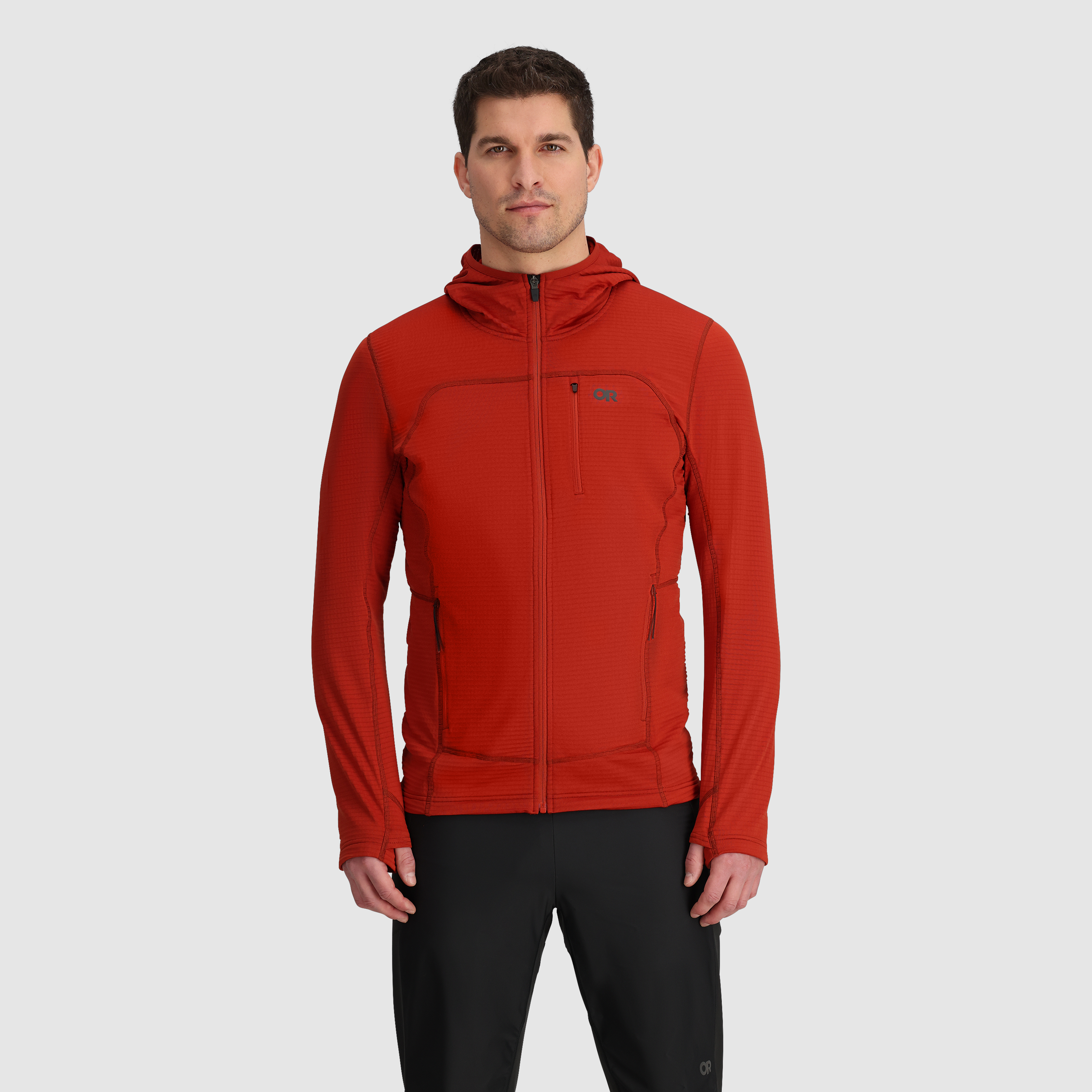 Men's Breathable Fleece Hoodie for Hiking & Outdoor | Vigor Grid