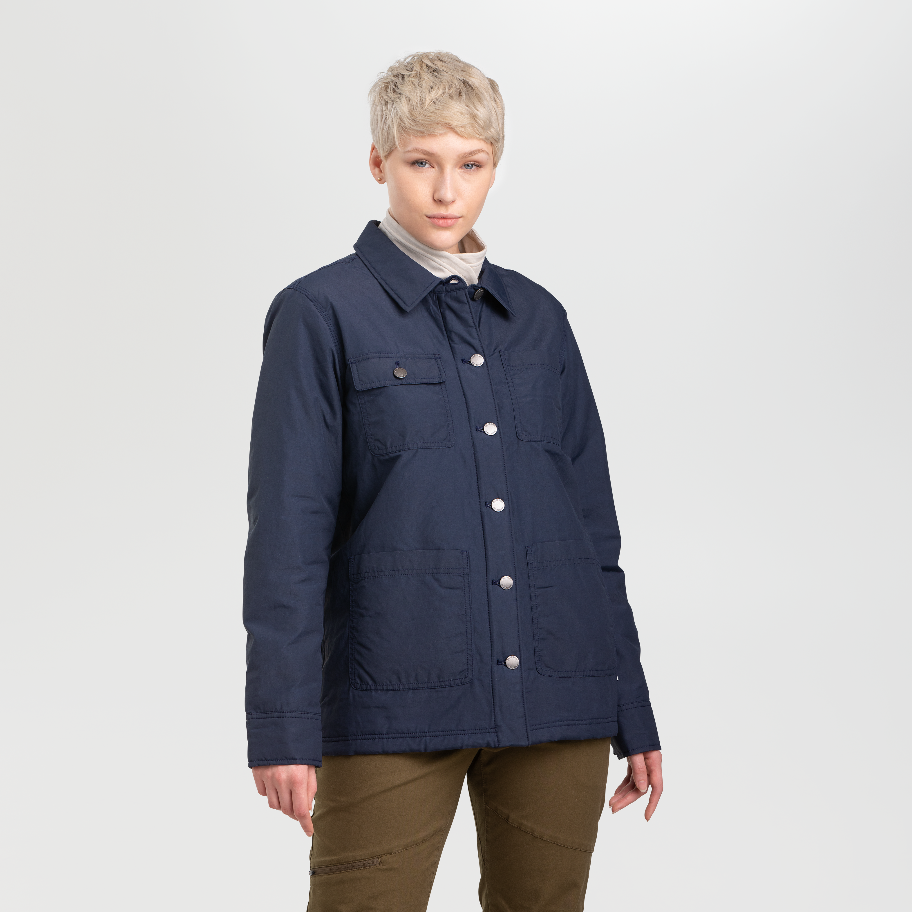 Women's Waxed Cotton Lined Chore Jacket for Outdoor Work | Sherpa Fleece