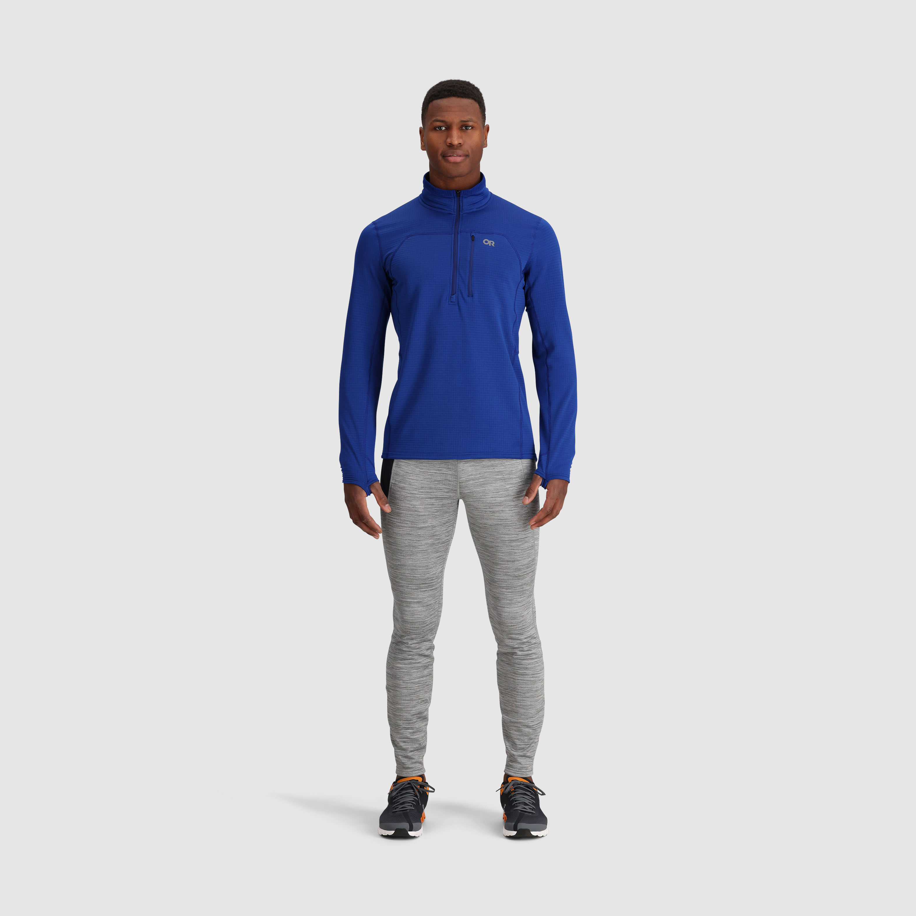 Men's Breathable Fleece Half Zip for Outdoor Activities | Vigor Grid