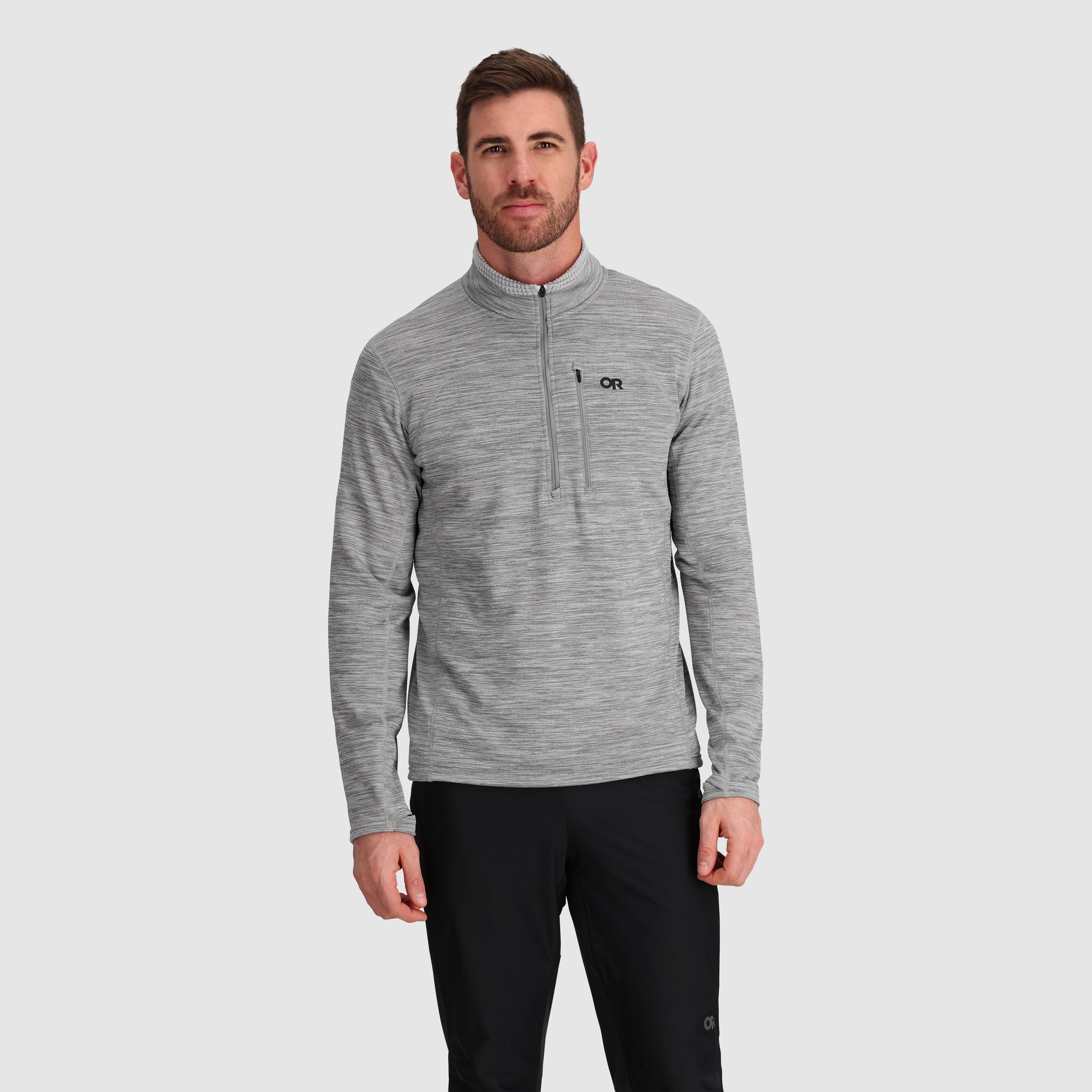 Men's Breathable Fleece Half Zip for Outdoor Activities | Vigor Grid