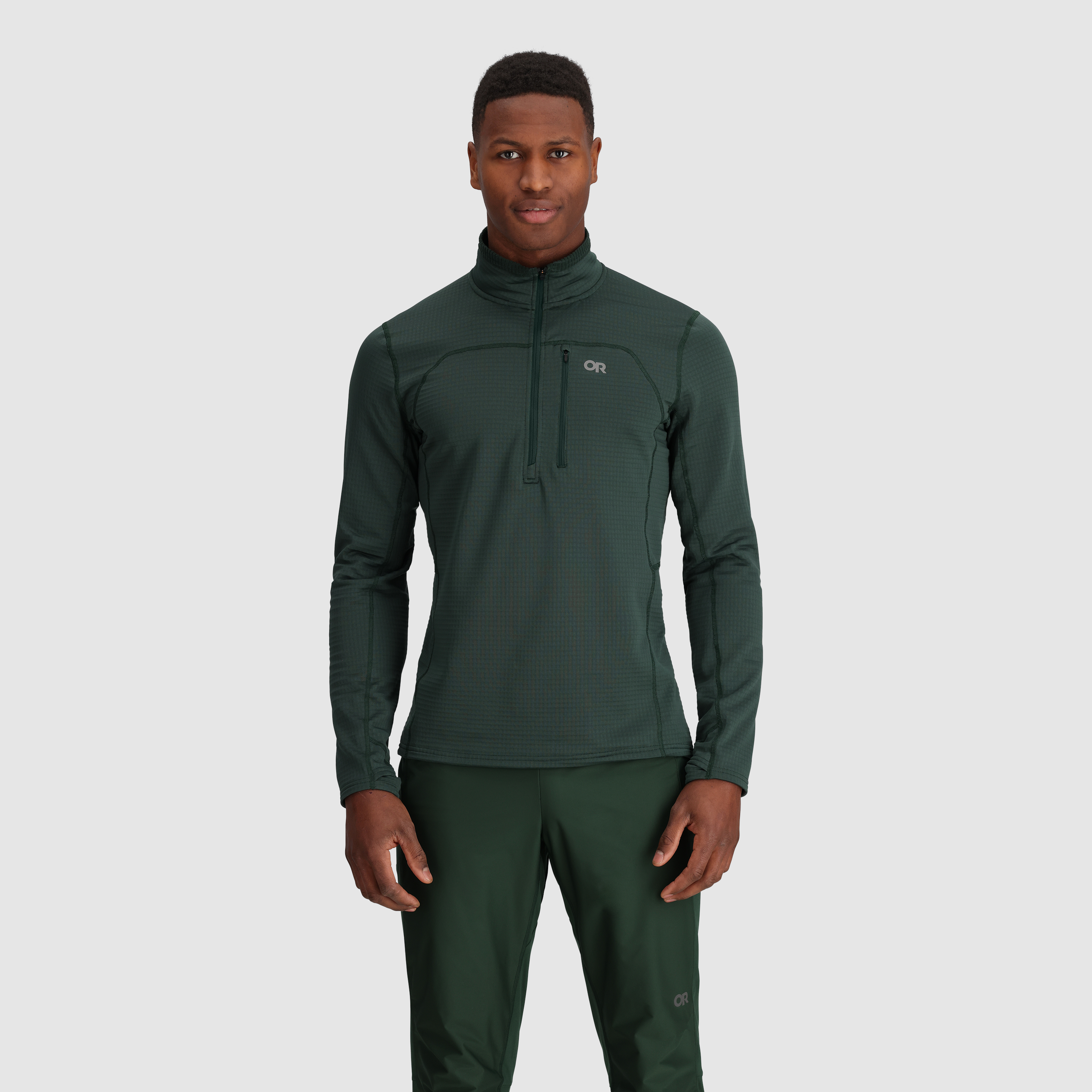 Men's Breathable Fleece Half Zip for Outdoor Activities | Vigor Grid