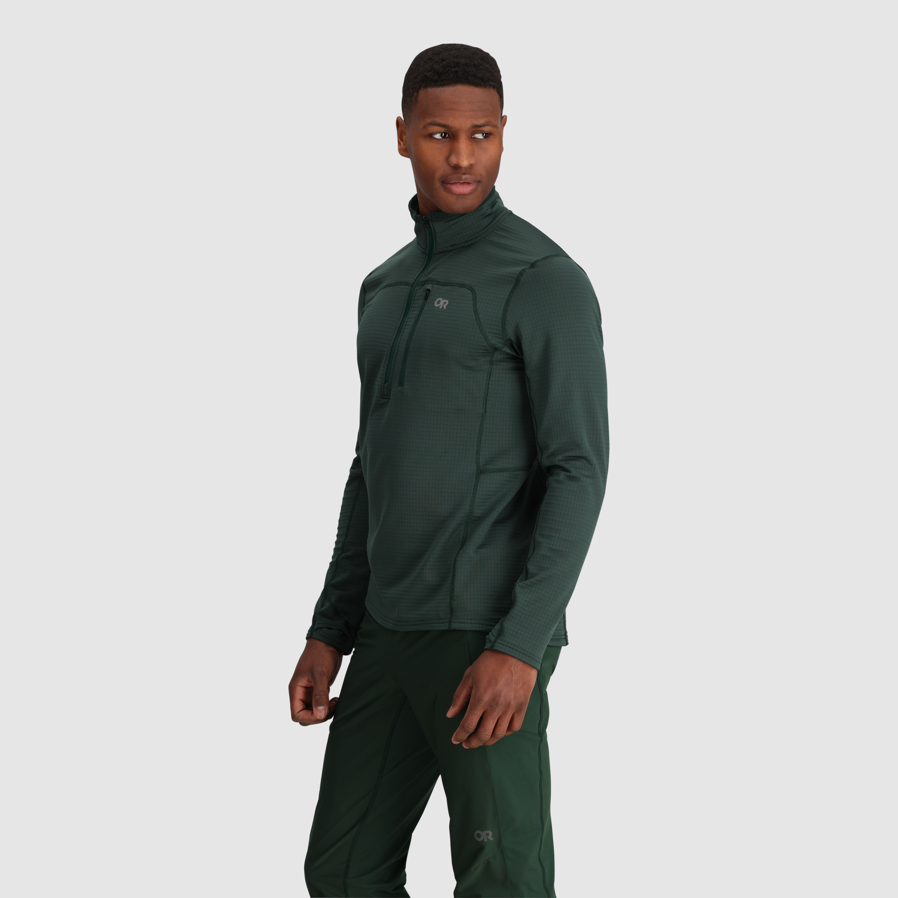 Men's Breathable Fleece Half Zip for Outdoor Activities | Vigor Grid