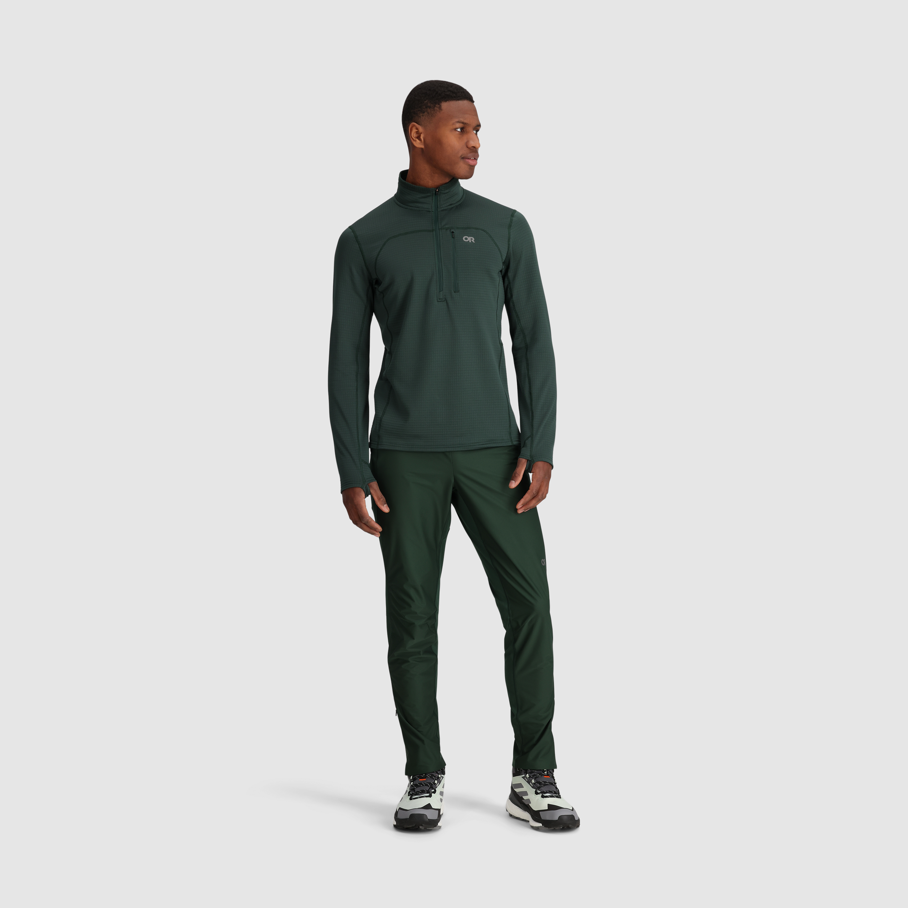 Men's Breathable Fleece Half Zip for Outdoor Activities | Vigor Grid