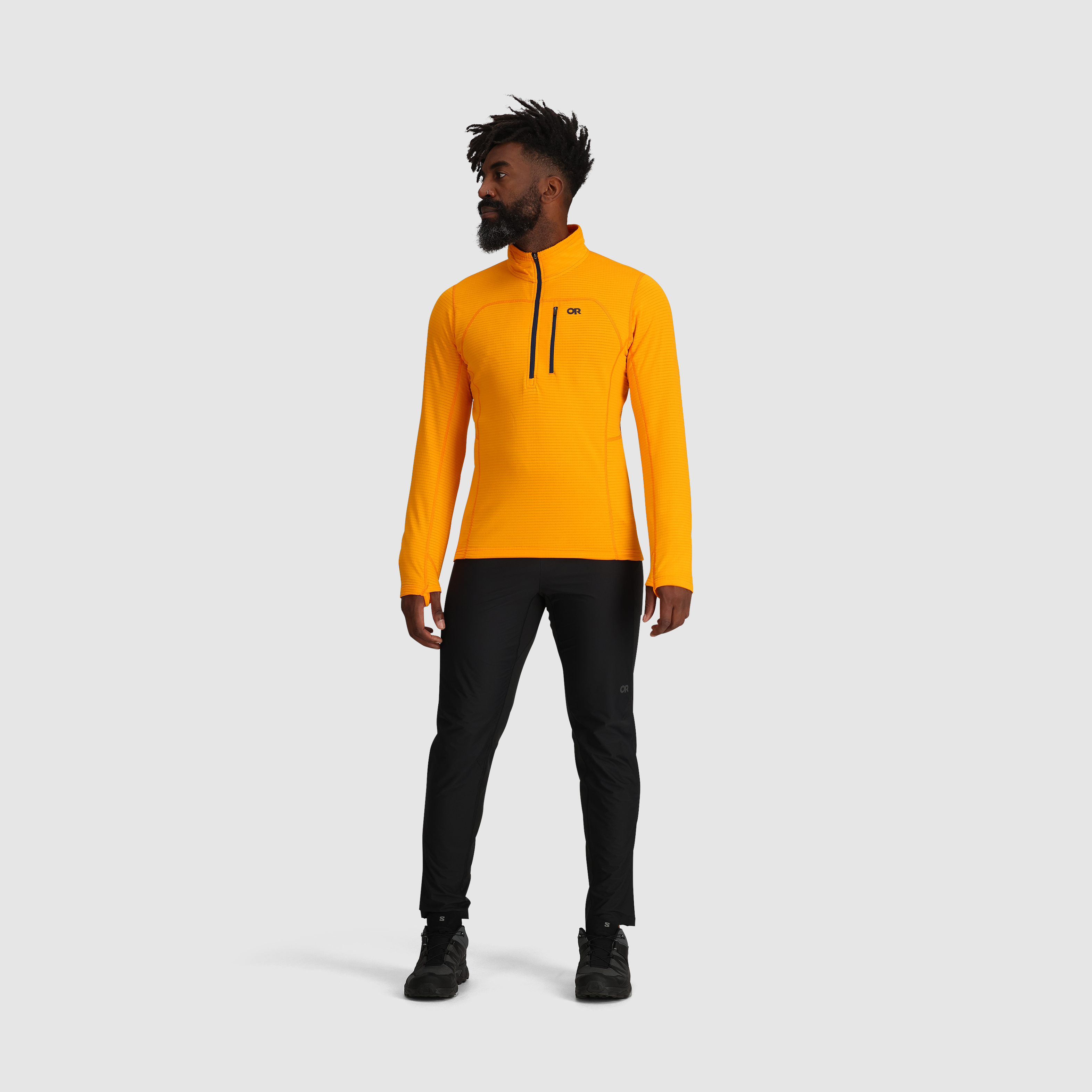 Men's Breathable Fleece Half Zip for Outdoor Activities | Vigor Grid