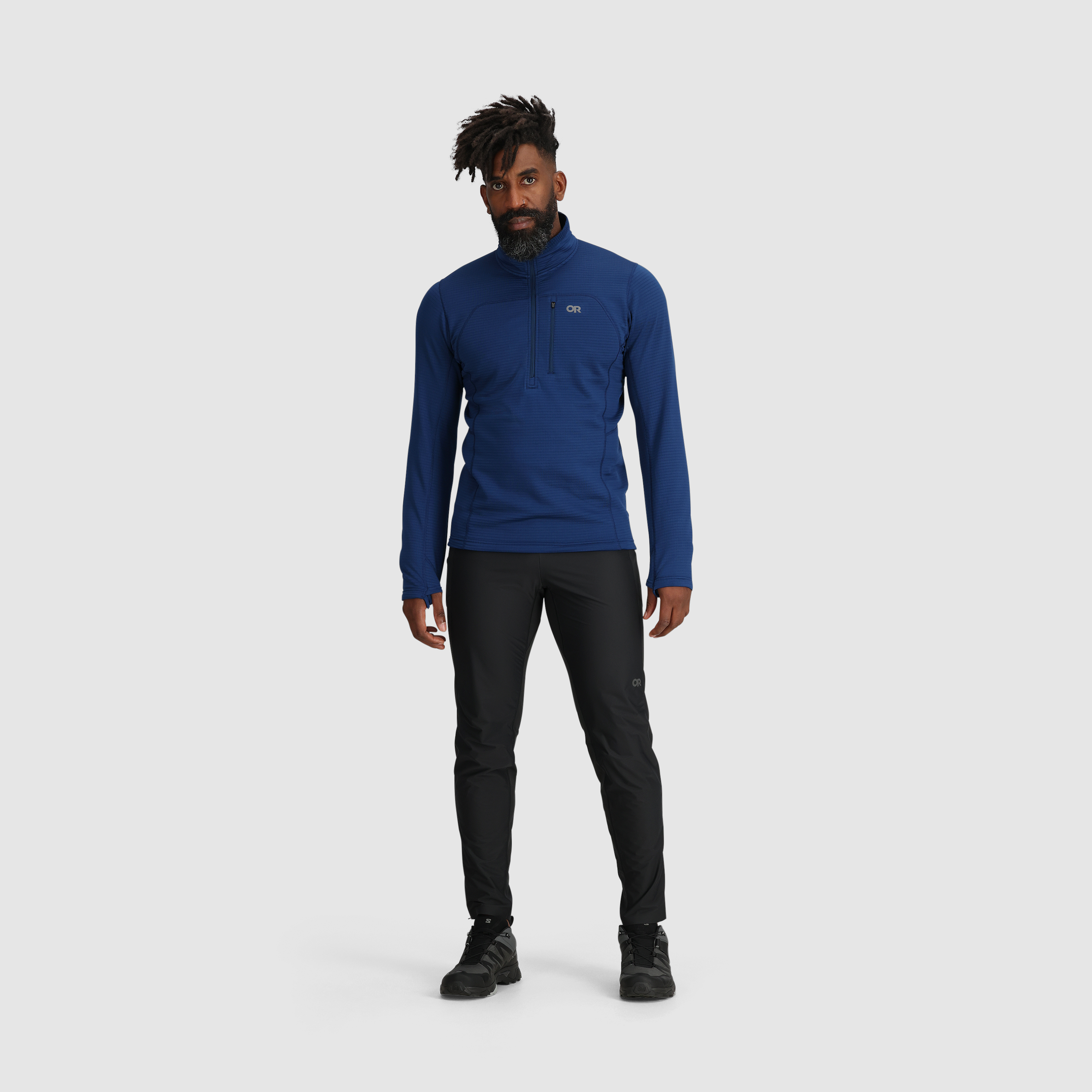 Men's Breathable Fleece Half Zip for Outdoor Activities | Vigor Grid