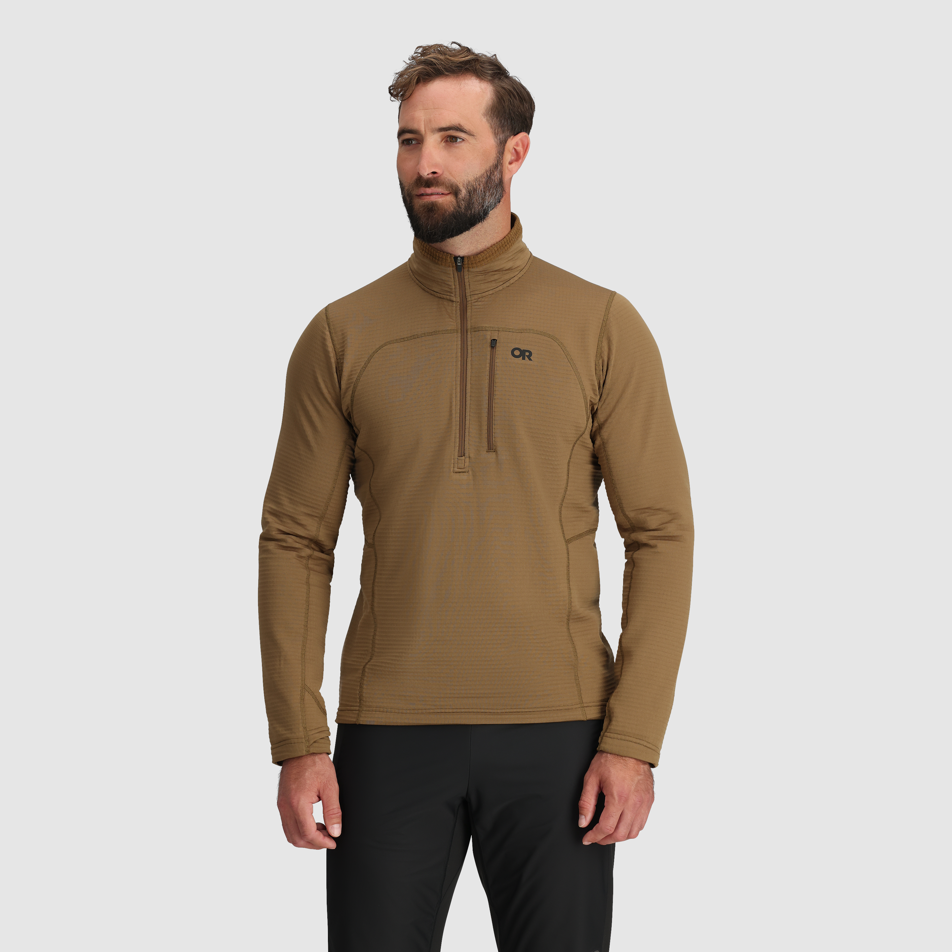 Men's Breathable Fleece Half Zip for Outdoor Activities | Vigor Grid