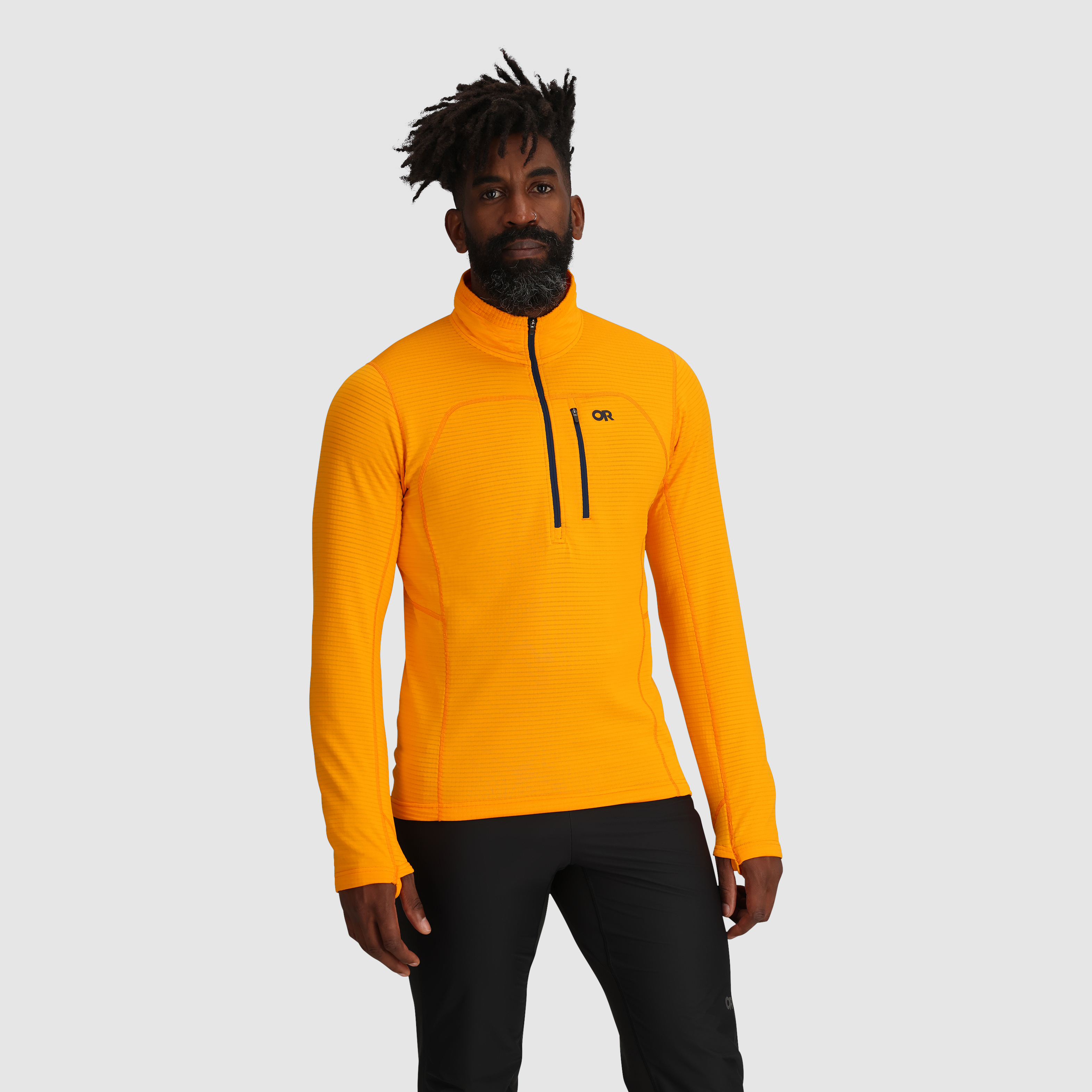 Men's Breathable Fleece Half Zip for Outdoor Activities | Vigor Grid