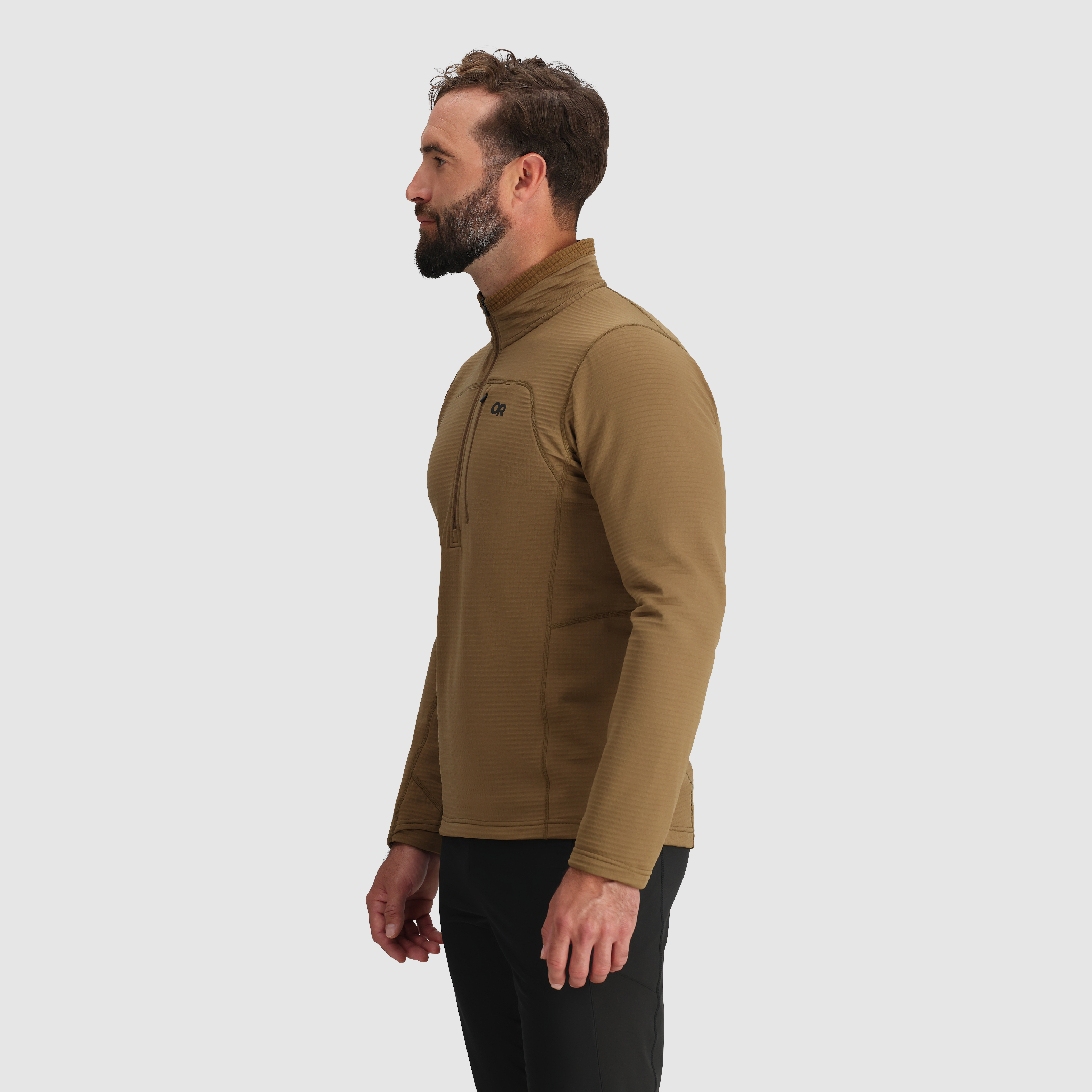 Men's Breathable Fleece Half Zip for Outdoor Activities | Vigor Grid