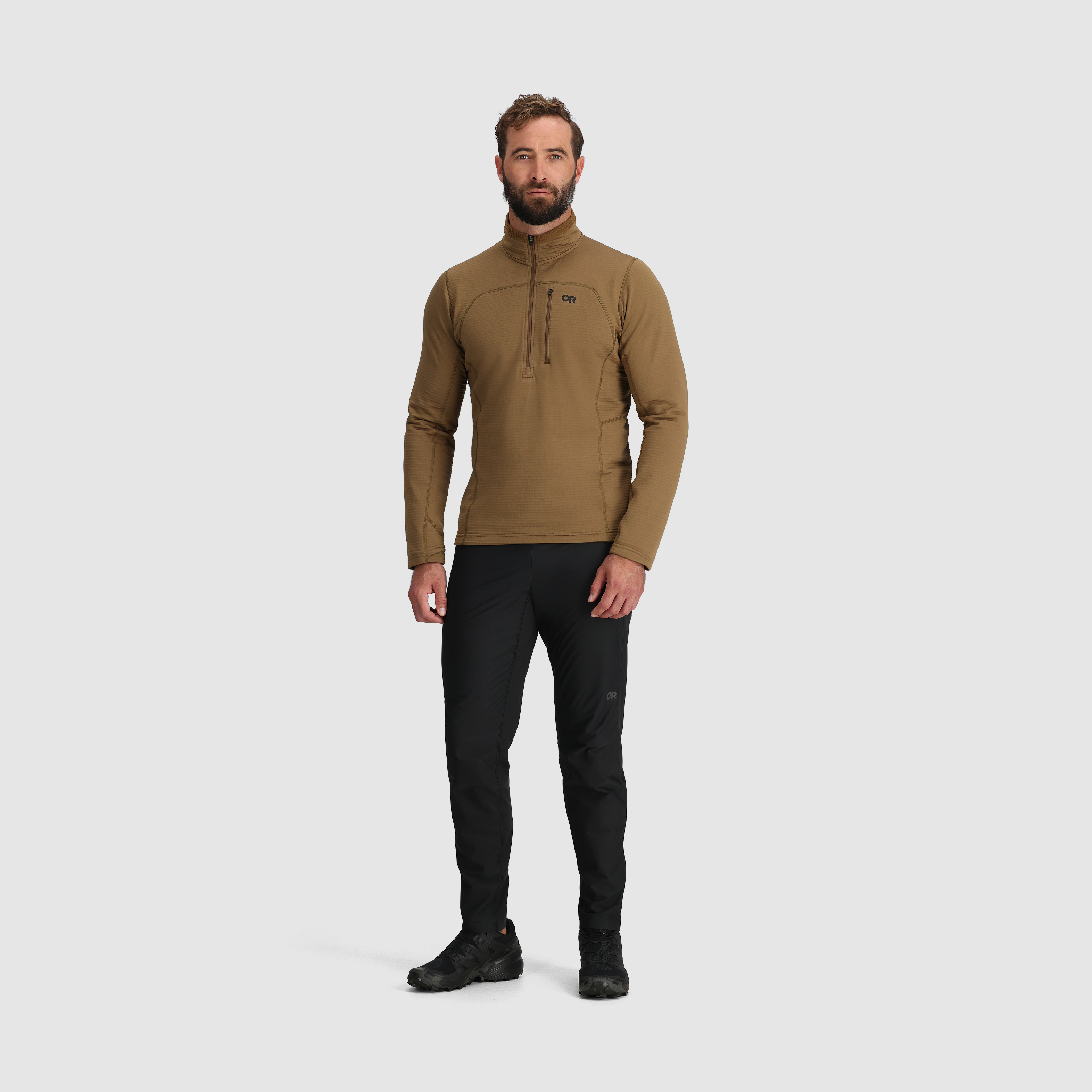 Men's Breathable Fleece Half Zip for Outdoor Activities | Vigor Grid