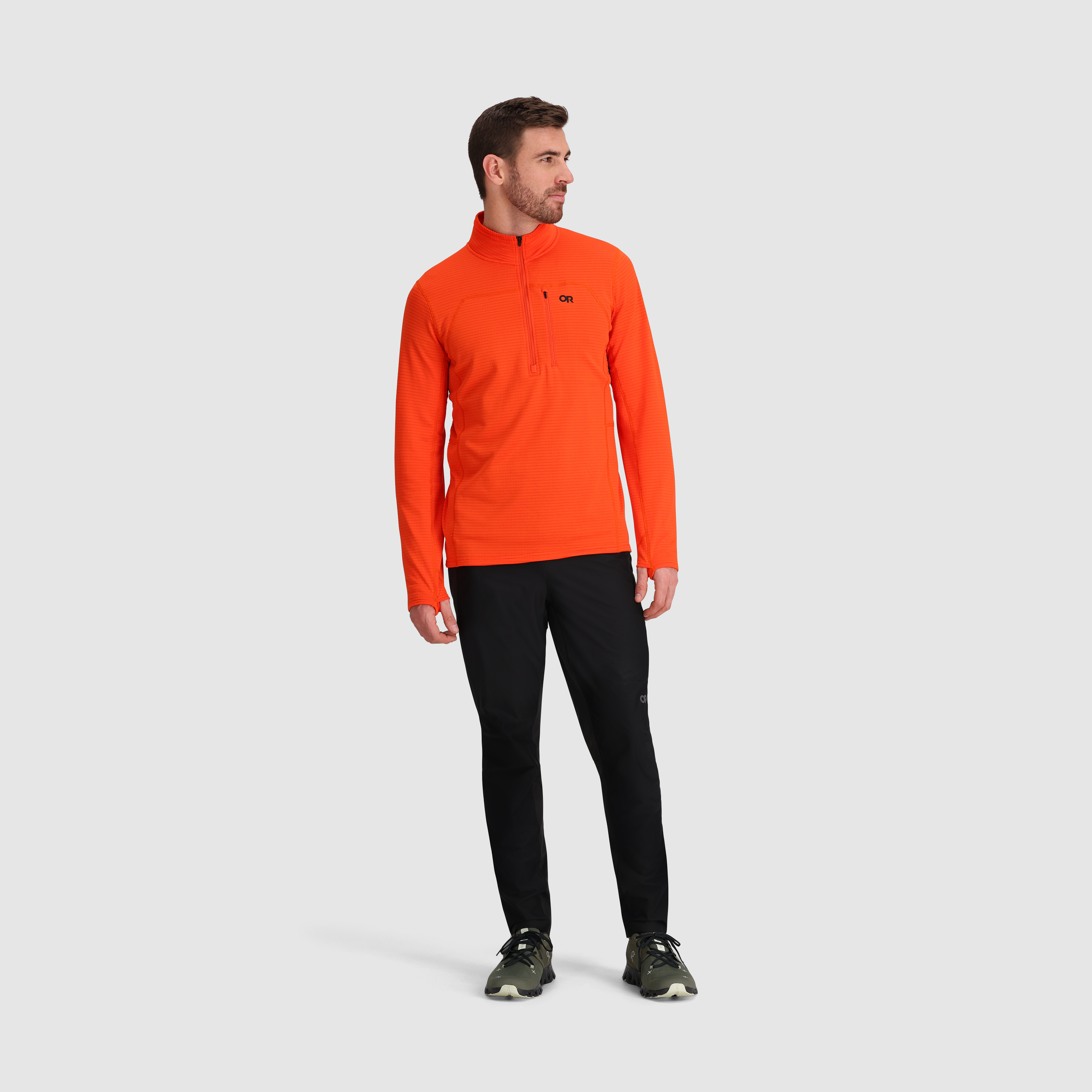 Men's Breathable Fleece Half Zip for Outdoor Activities | Vigor Grid