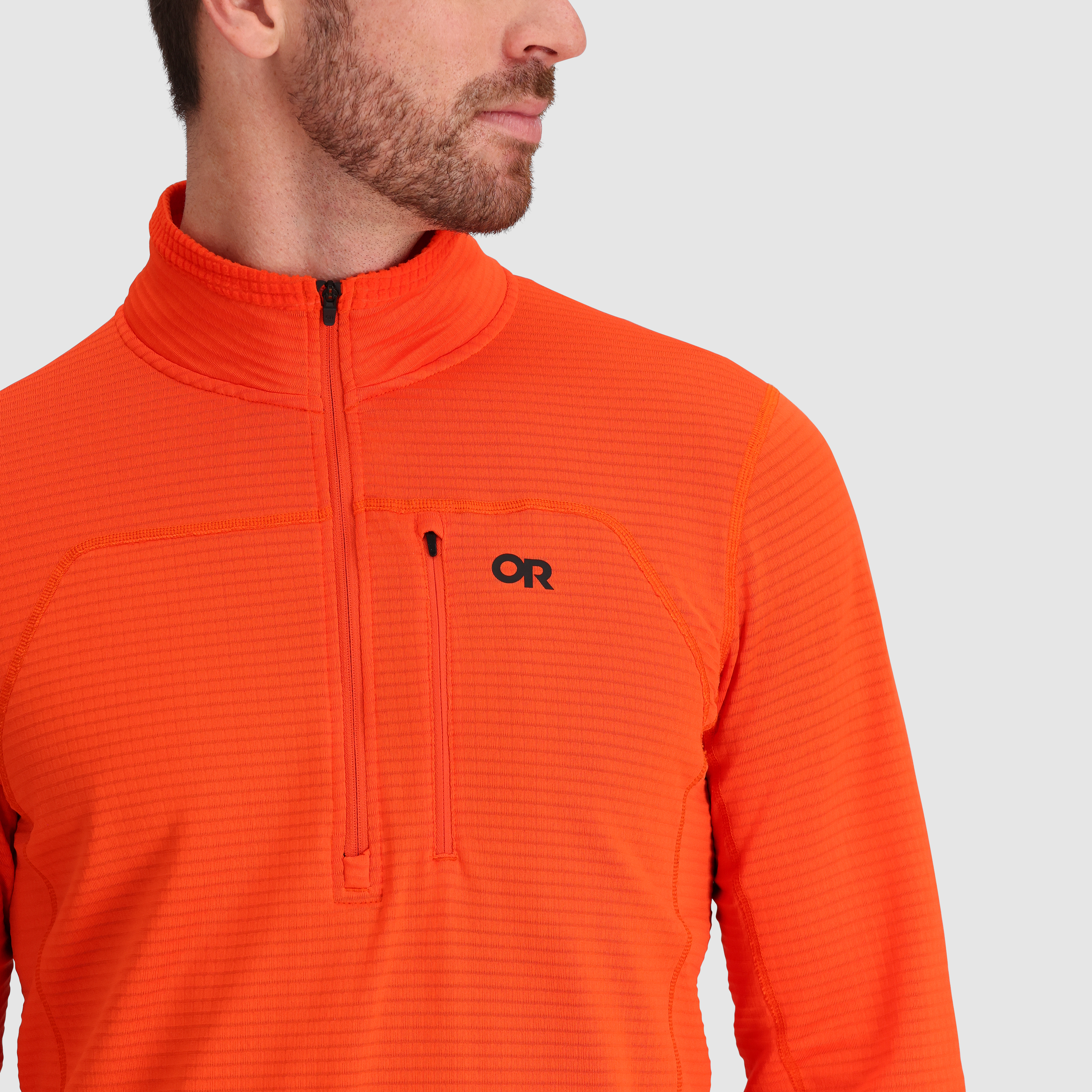 Men's Breathable Fleece Half Zip for Outdoor Activities | Vigor Grid