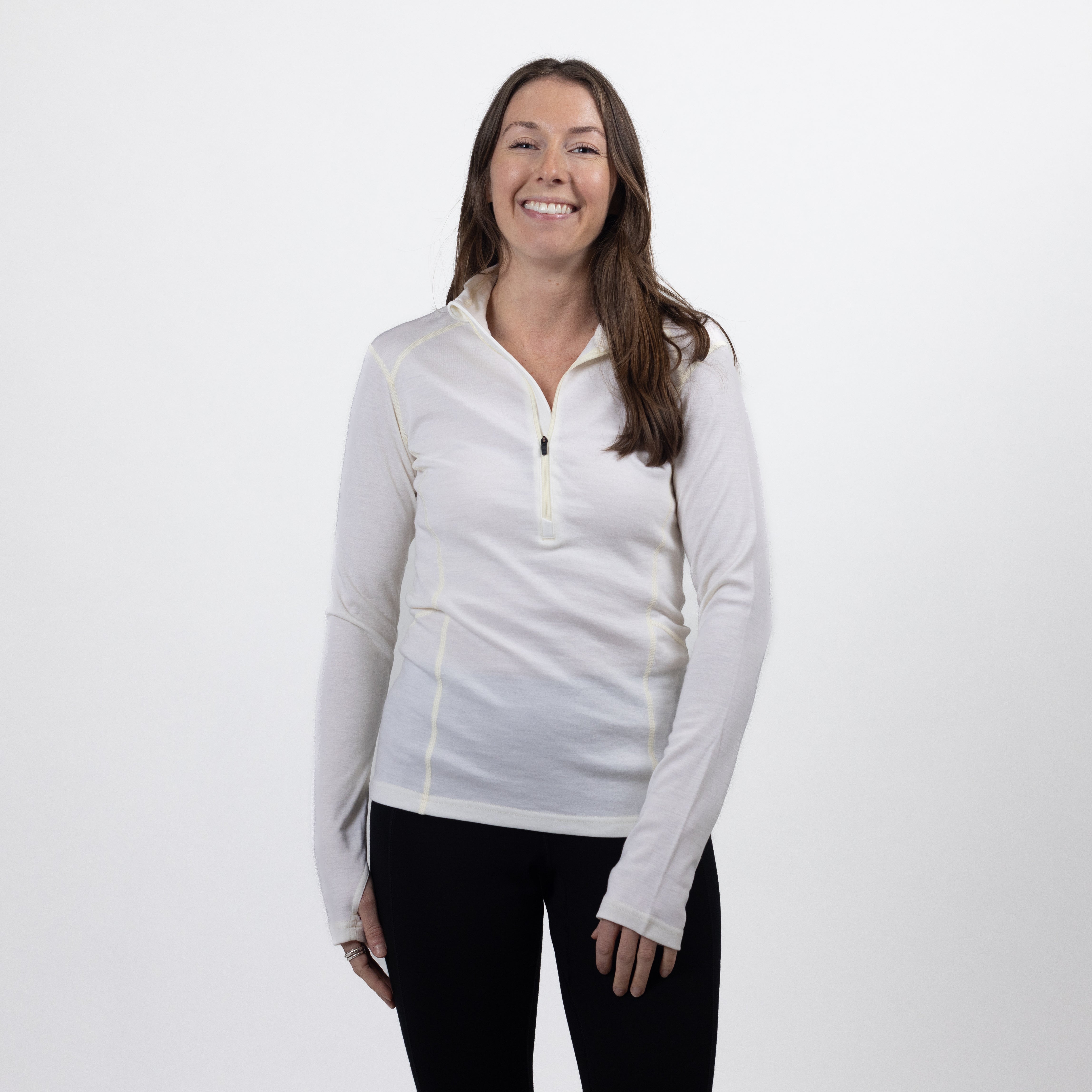 Women's Merino Wool Base Layer Half Zip for Hiking & Outdoor | Alpine Onset
