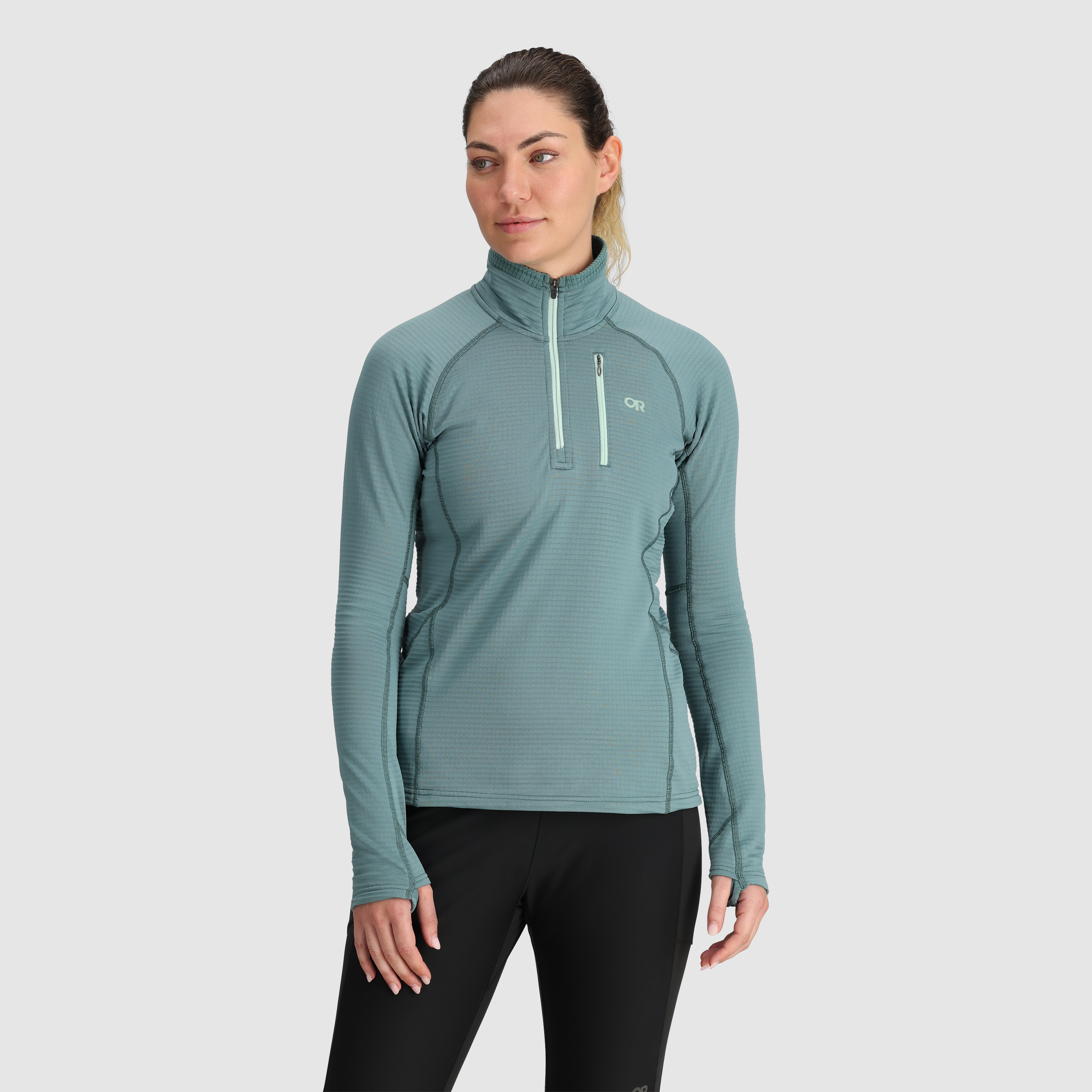 Women's Breathable Fleece Quarter Zip for Outdoor Activities | Vigor Grid