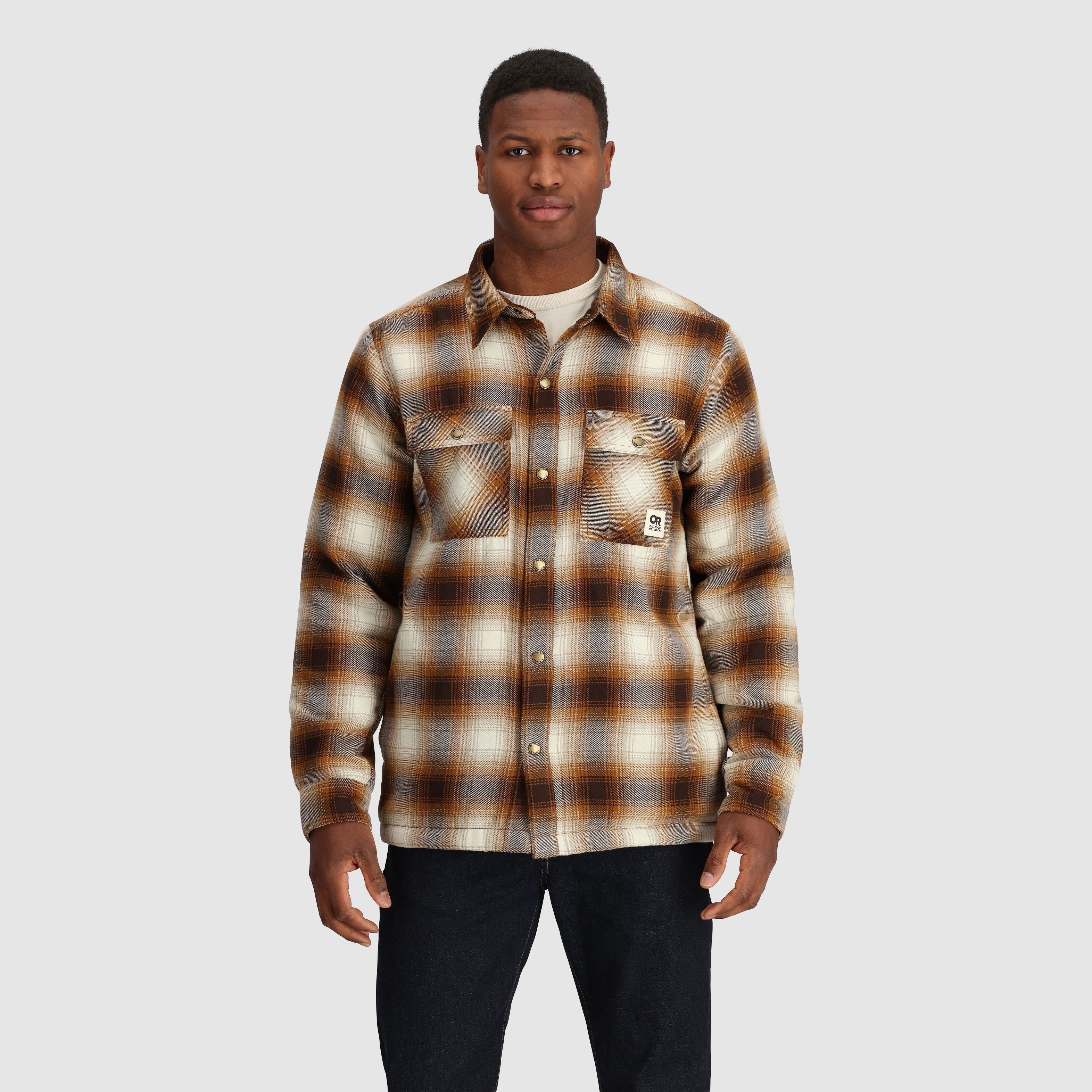 Sherpa Fleece Lined Flannel Shirt Jacket for Men | Feedback