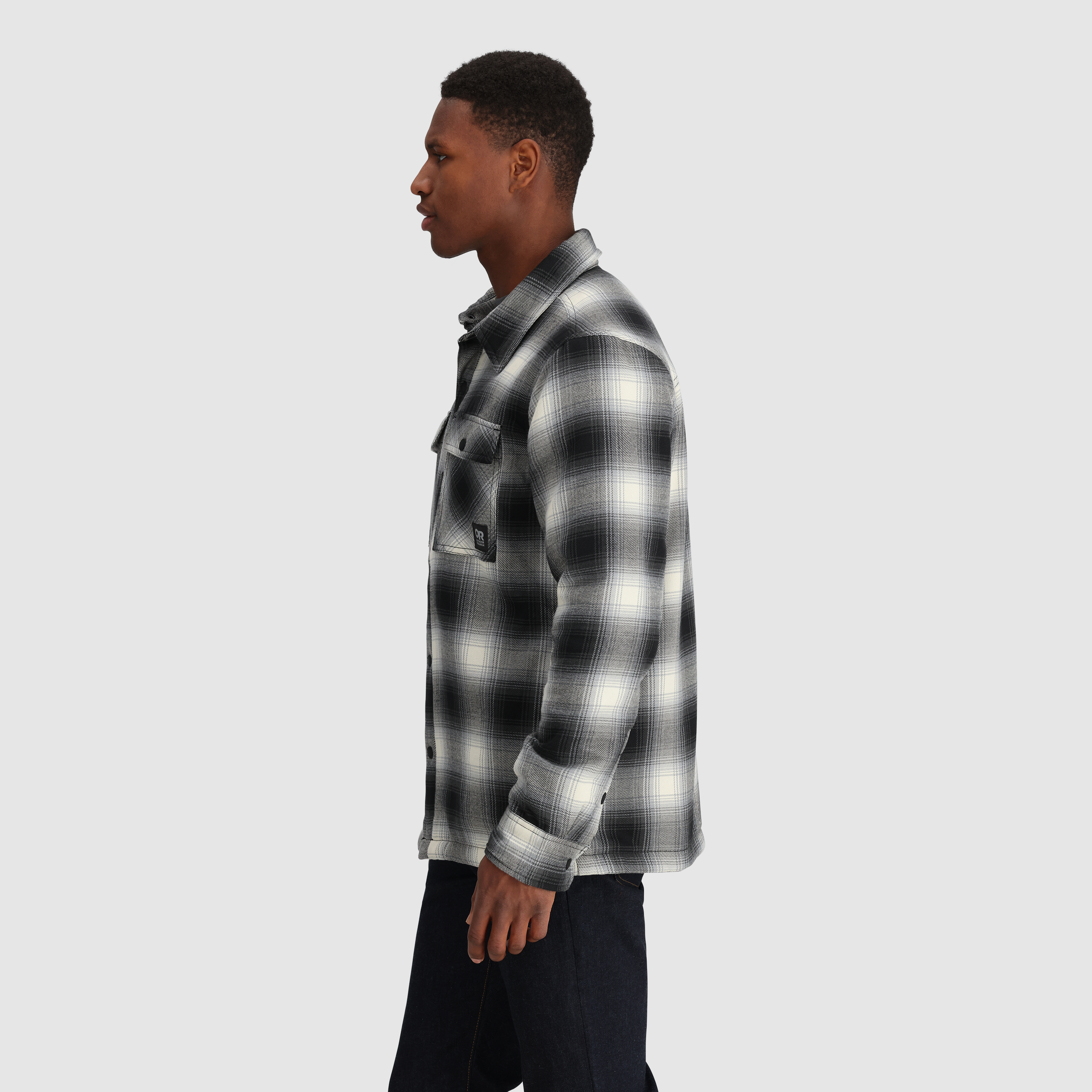Sherpa Fleece Lined Flannel Shirt Jacket for Men | Feedback
