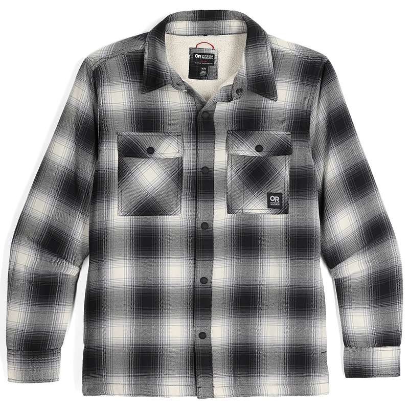 Sherpa Fleece Lined Flannel Shirt Jacket for Men | Feedback