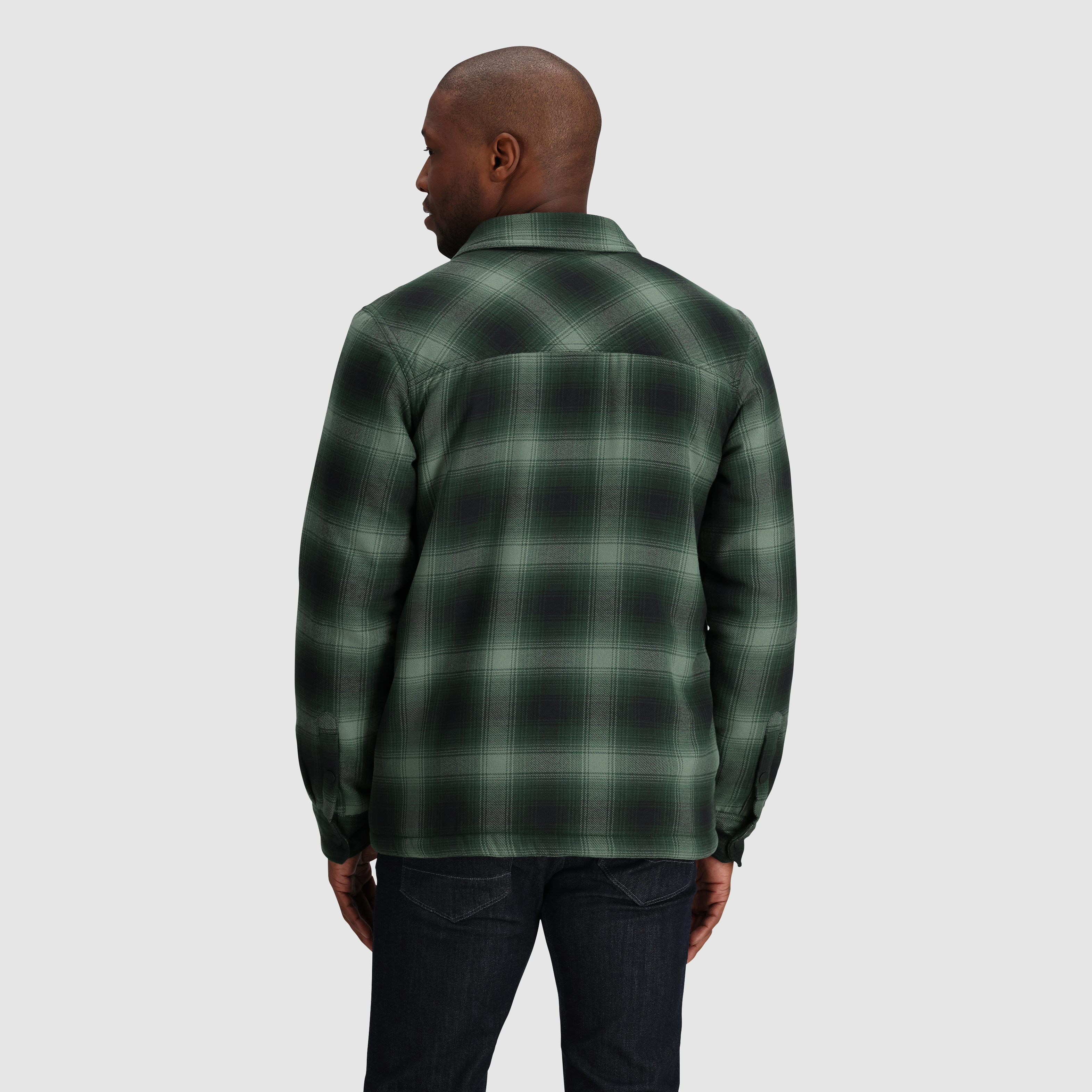 Sherpa Fleece Lined Flannel Shirt Jacket for Men | Feedback