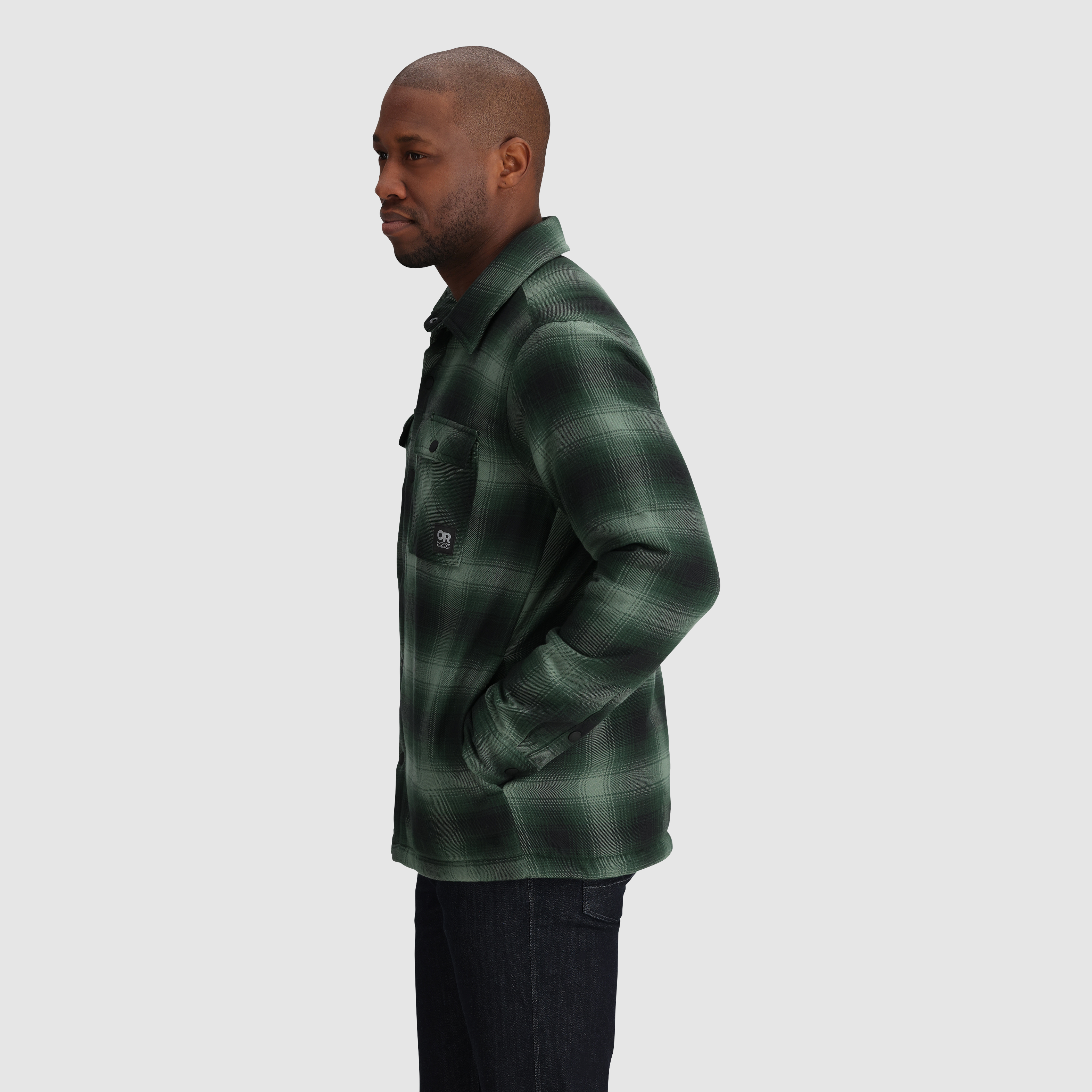 Sherpa Fleece Lined Flannel Shirt Jacket for Men | Feedback