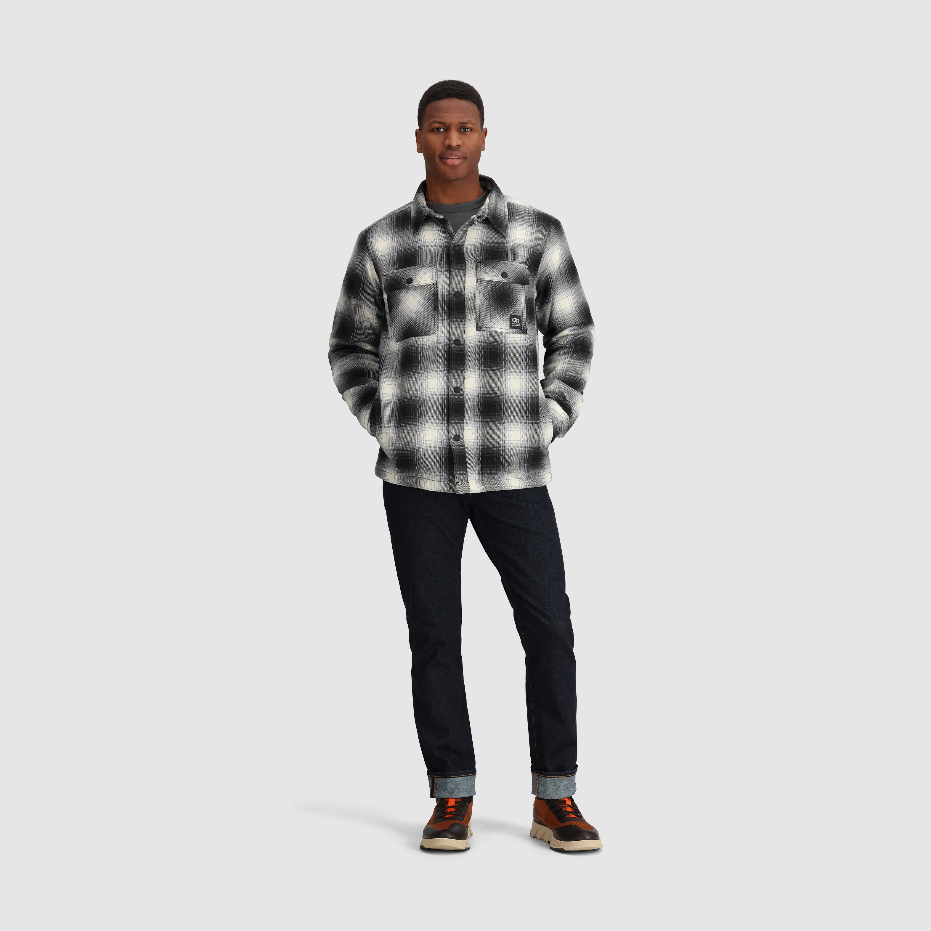 Sherpa Fleece Lined Flannel Shirt Jacket for Men | Feedback