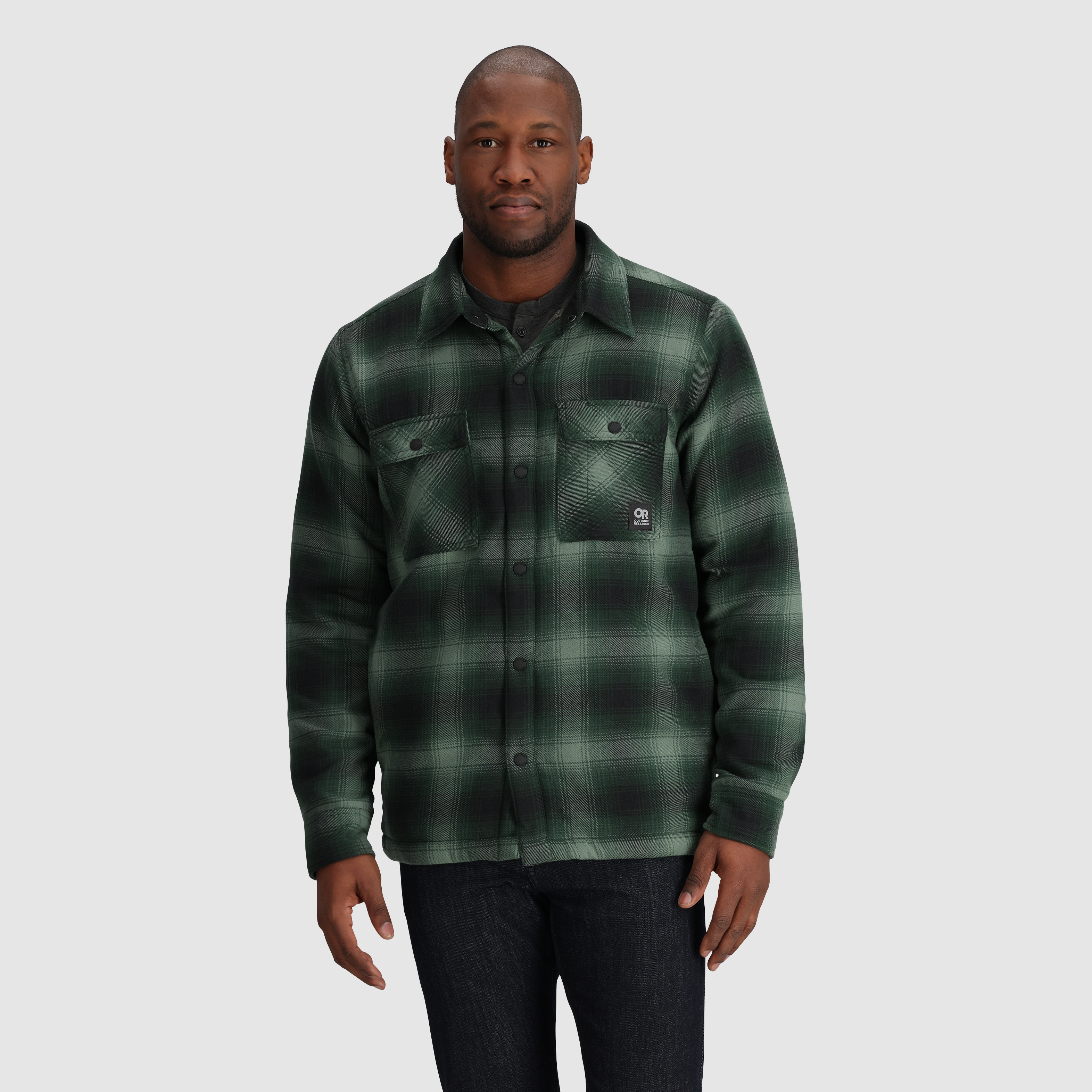 Sherpa Fleece Lined Flannel Shirt Jacket for Men | Feedback