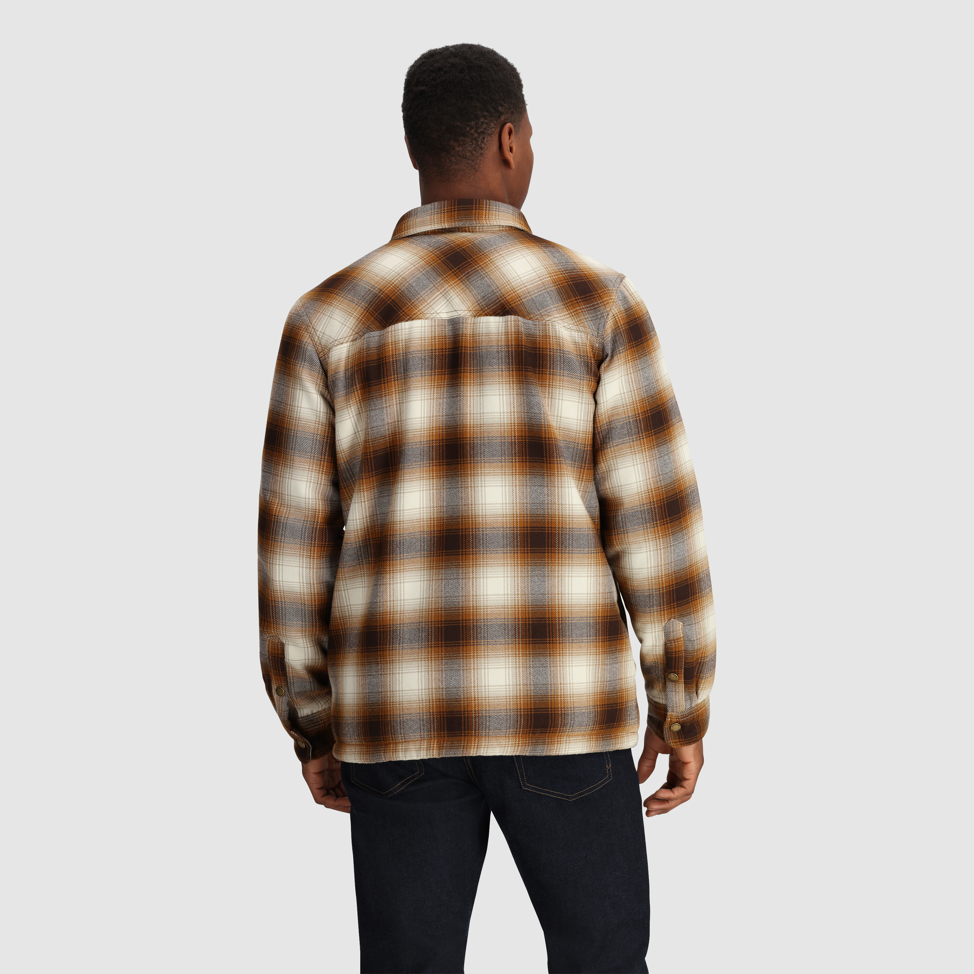 Sherpa Fleece Lined Flannel Shirt Jacket for Men | Feedback