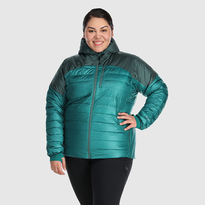 Women's Waterproof Helium Down Hoodie for Alpine Adventures | Plus Size