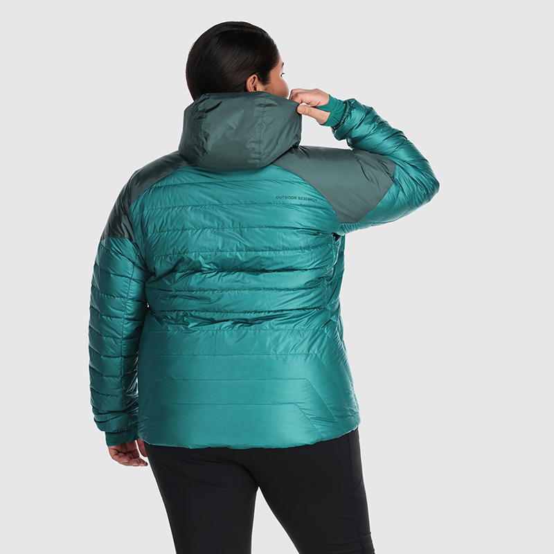 Women's Waterproof Helium Down Hoodie for Alpine Adventures | Plus Size