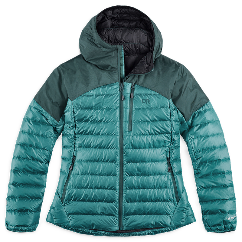 Women's Waterproof Helium Down Hoodie for Alpine Adventures | Plus Size