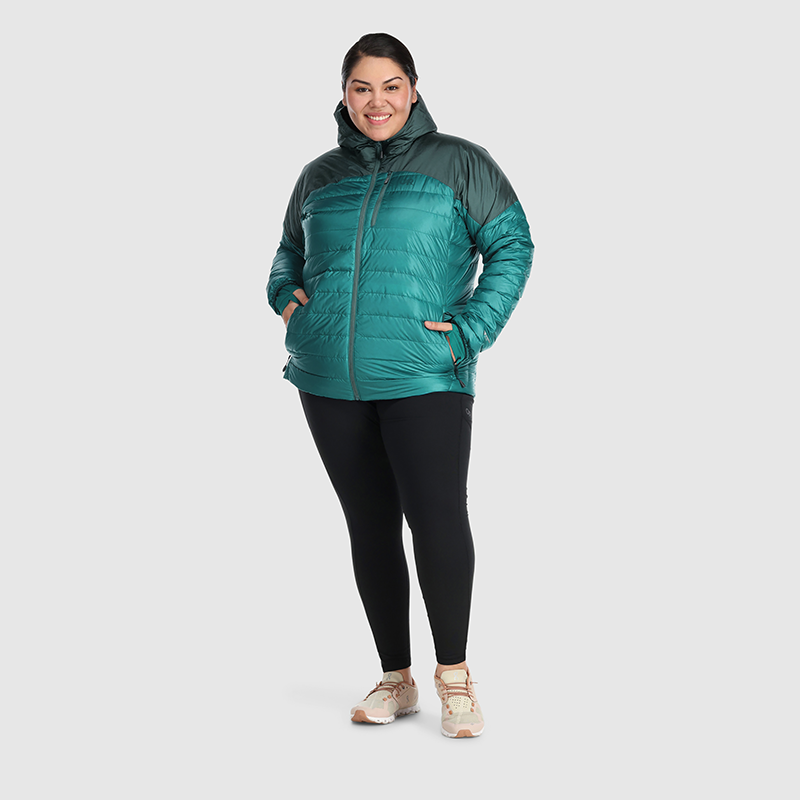 Women's Waterproof Helium Down Hoodie for Alpine Adventures | Plus Size